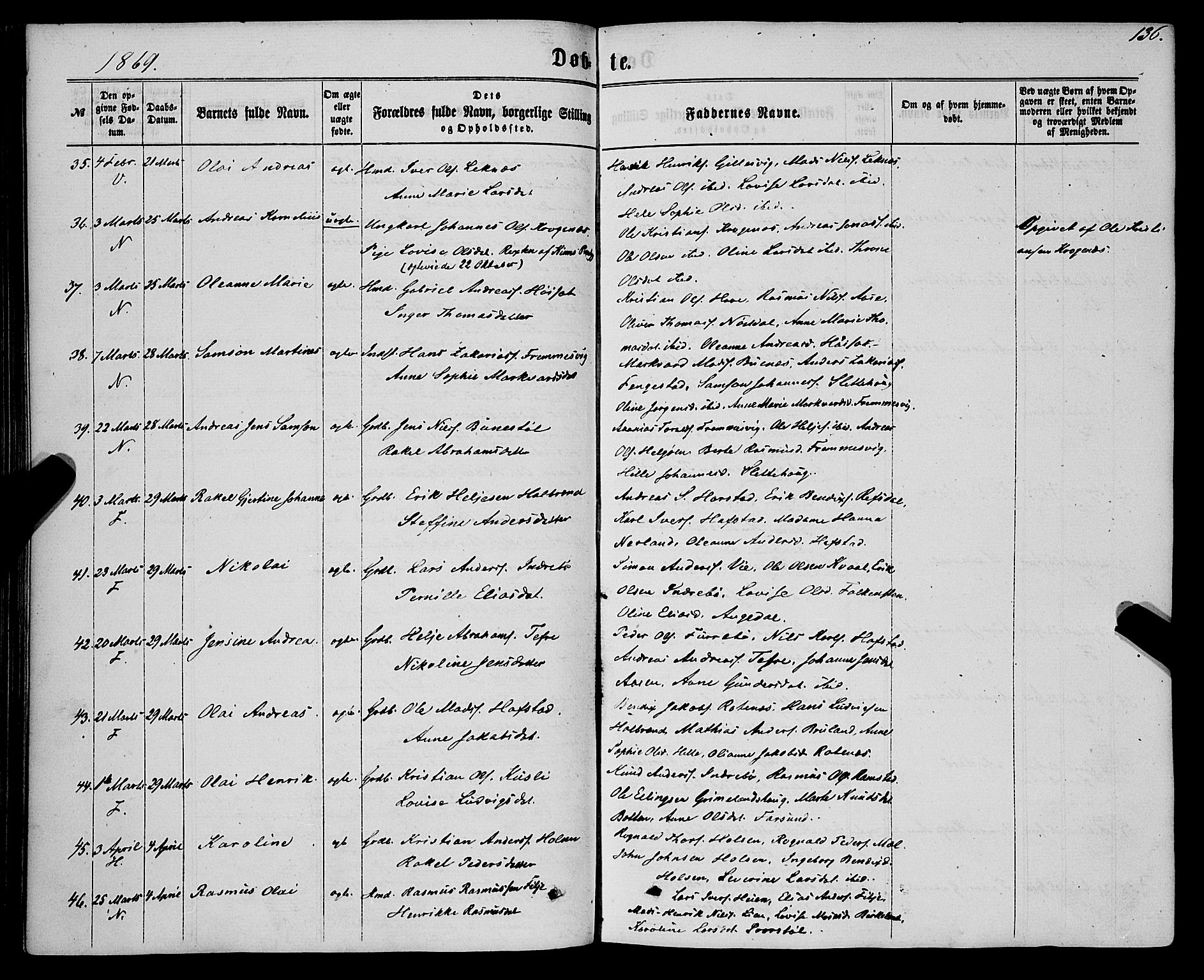 Førde sokneprestembete, AV/SAB-A-79901/H/Haa/Haaa/L0009: Parish register (official) no. A 9, 1861-1877, p. 136