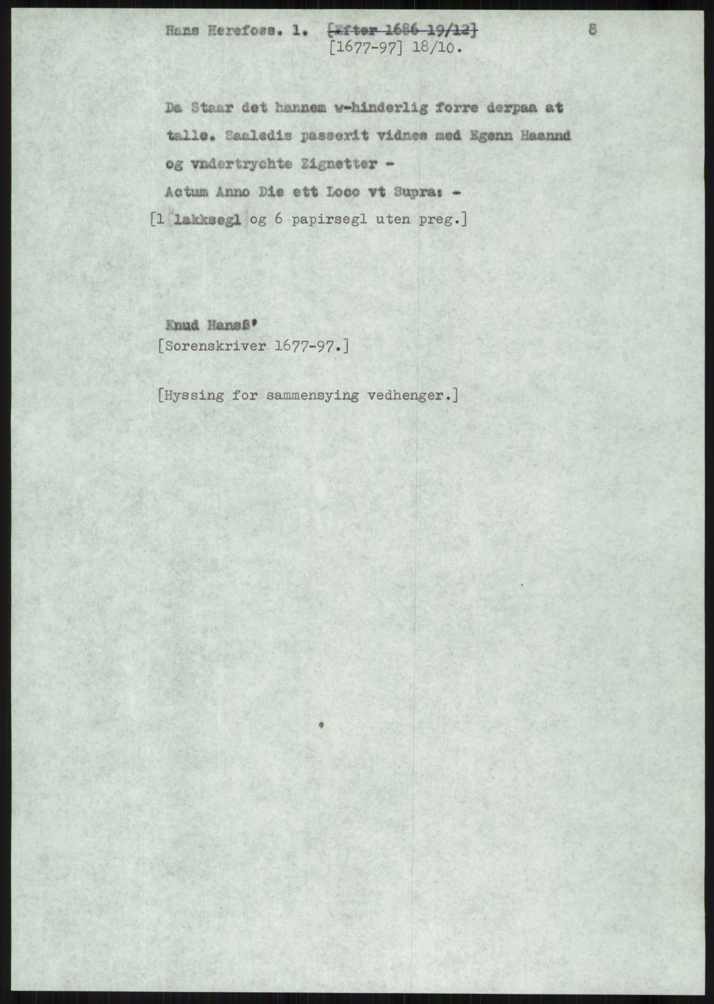 Samlinger til kildeutgivelse, Diplomavskriftsamlingen, AV/RA-EA-4053/H/Ha, p. 2780