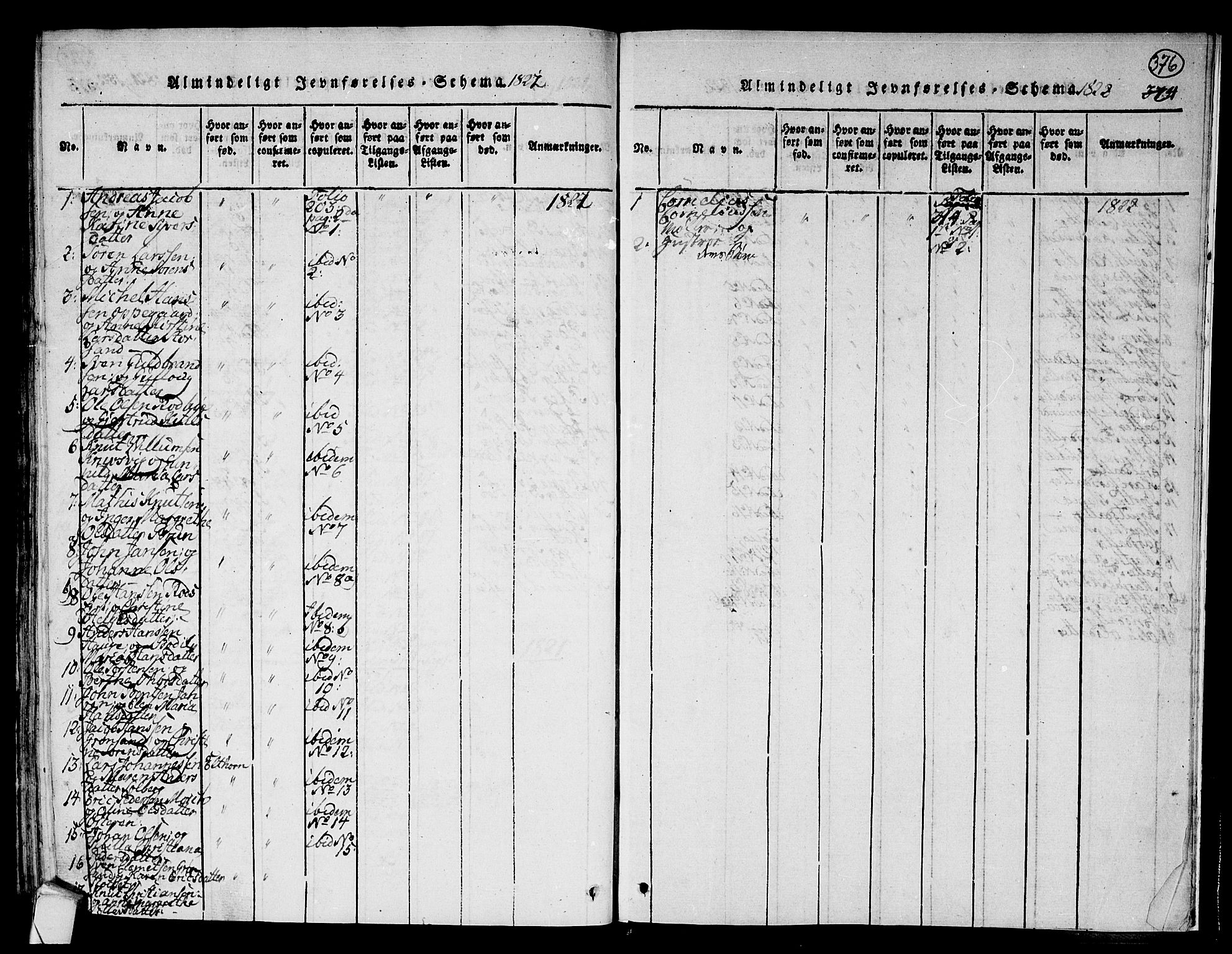 Hurum kirkebøker, AV/SAKO-A-229/F/Fa/L0009: Parish register (official) no. 9, 1816-1826, p. 376