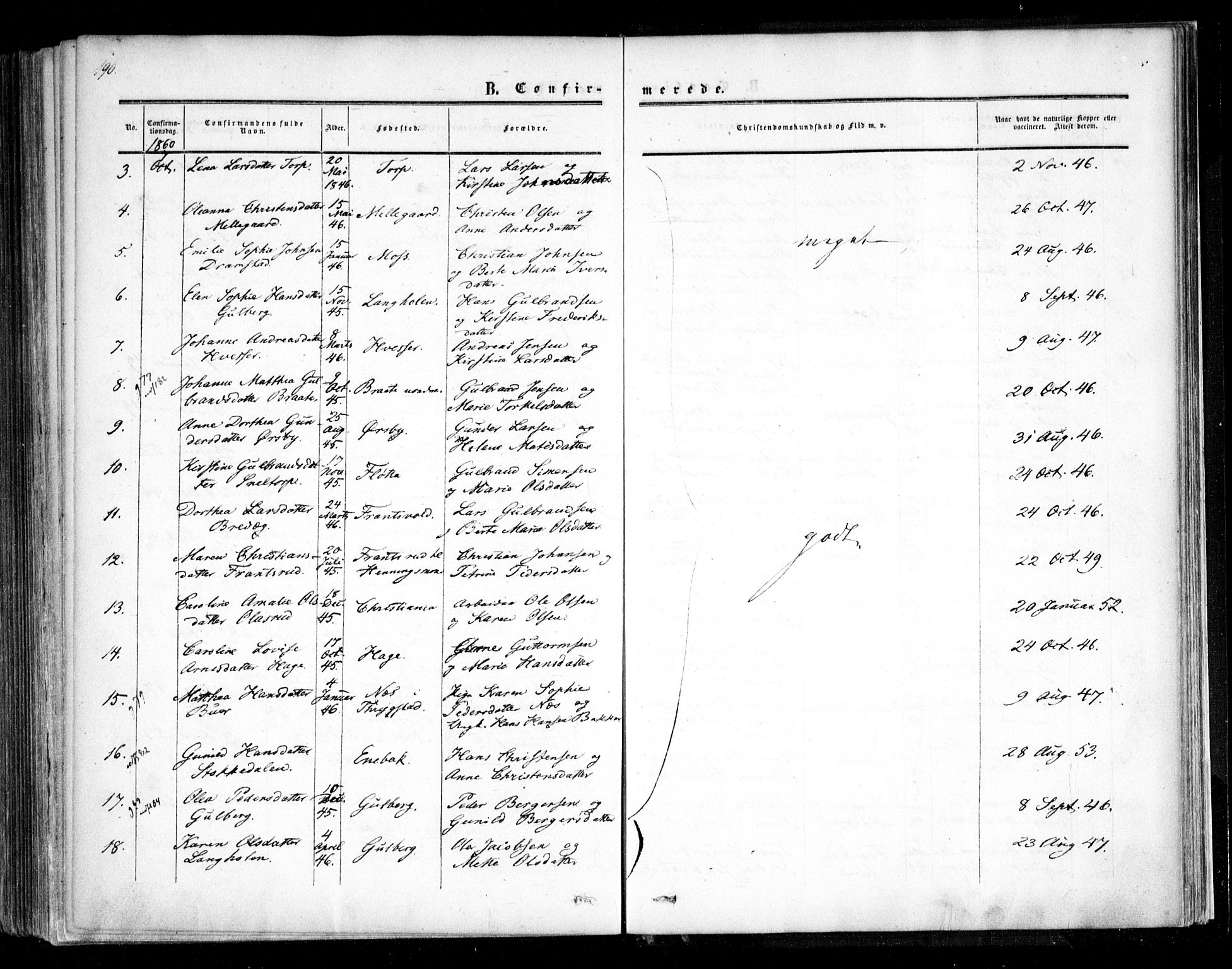 Trøgstad prestekontor Kirkebøker, SAO/A-10925/F/Fa/L0008.a: Parish register (official) no. I 8A, 1855-1864, p. 190