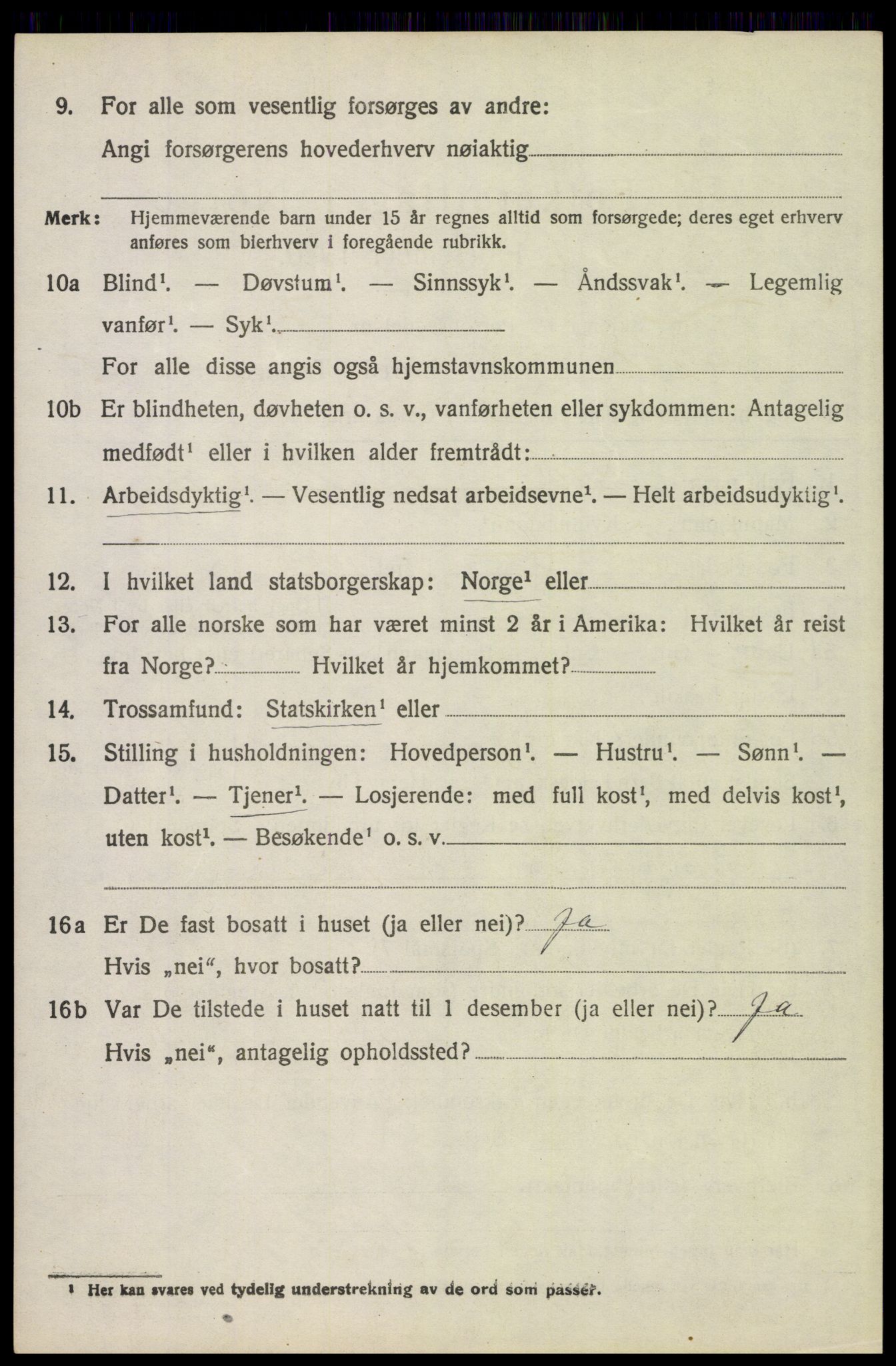 SAH, 1920 census for Trysil, 1920, p. 14822