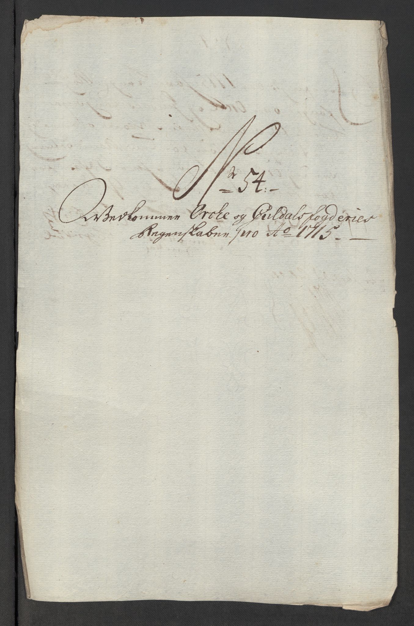 Rentekammeret inntil 1814, Reviderte regnskaper, Fogderegnskap, AV/RA-EA-4092/R60/L3966: Fogderegnskap Orkdal og Gauldal, 1715, p. 423