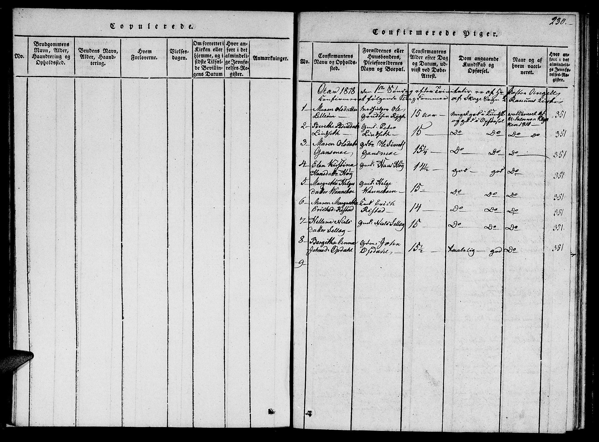 Ministerialprotokoller, klokkerbøker og fødselsregistre - Nord-Trøndelag, AV/SAT-A-1458/766/L0565: Parish register (copy) no. 767C01, 1817-1823, p. 230