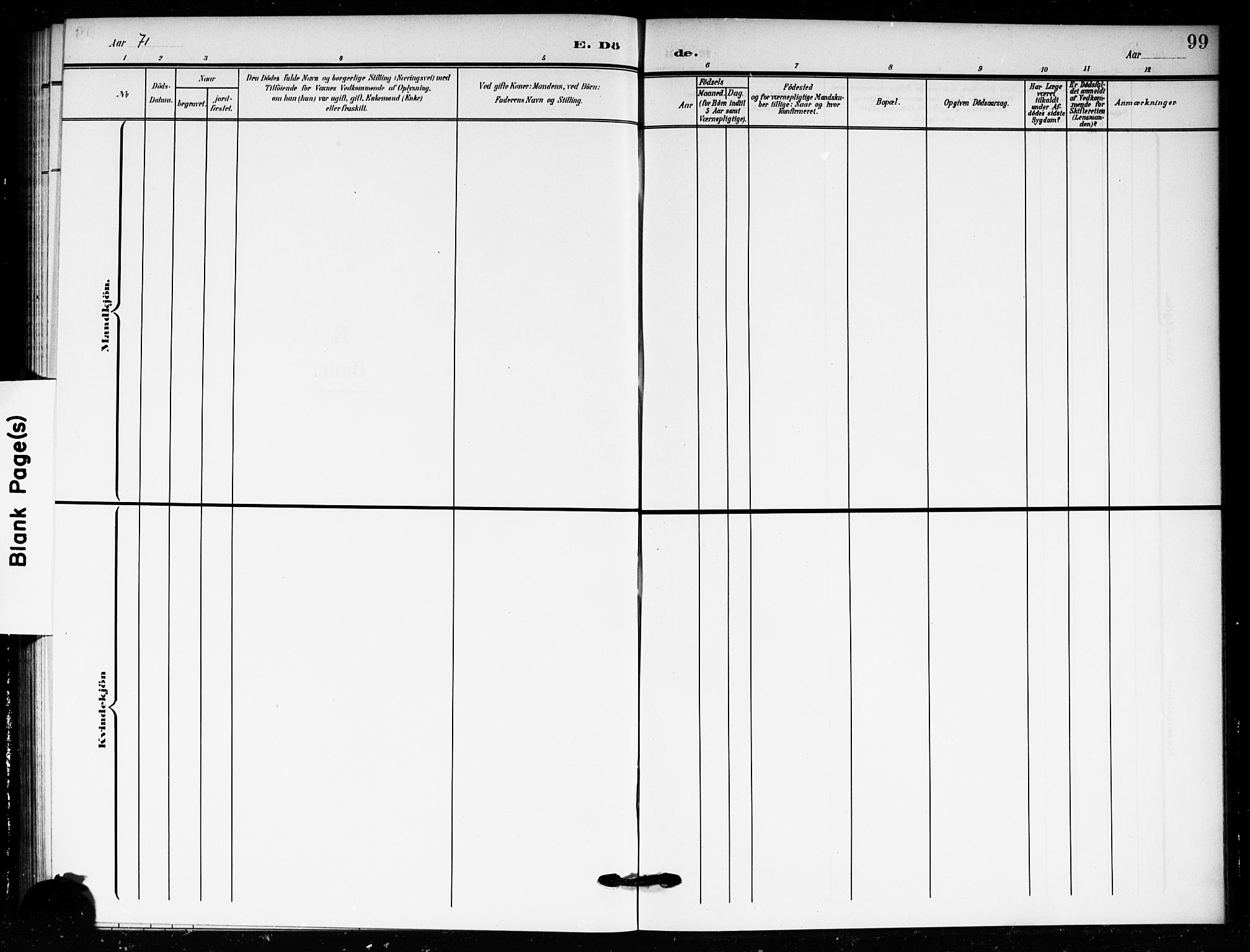 Drøbak prestekontor Kirkebøker, SAO/A-10142a/F/Fc/L0001: Parish register (official) no. III 1, 1871-1900, p. 99