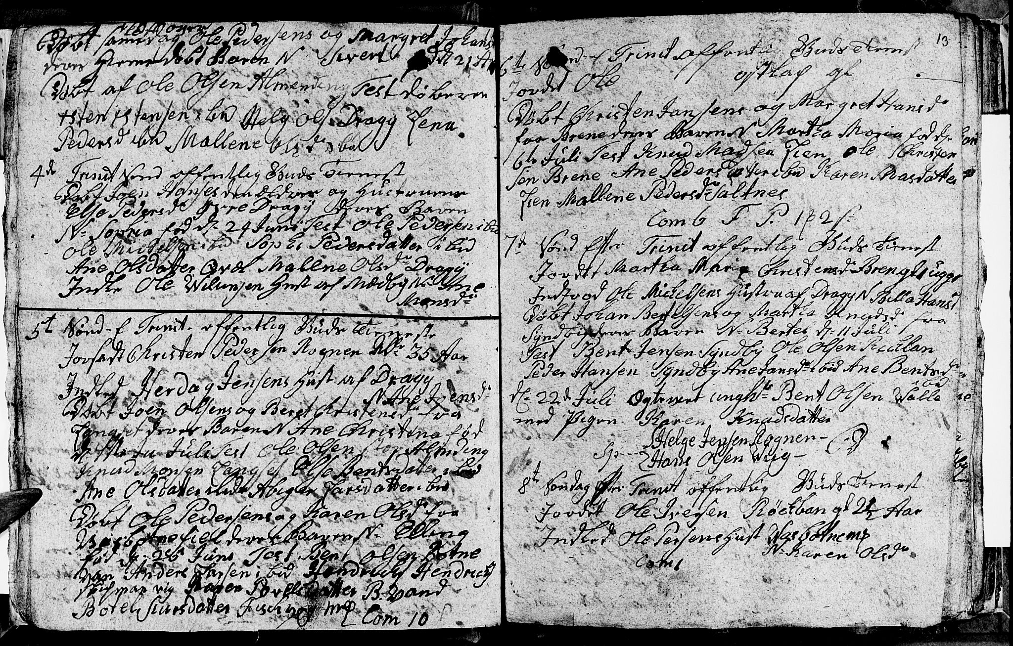 Ministerialprotokoller, klokkerbøker og fødselsregistre - Nordland, AV/SAT-A-1459/847/L0675: Parish register (copy) no. 847C03, 1808-1820, p. 13