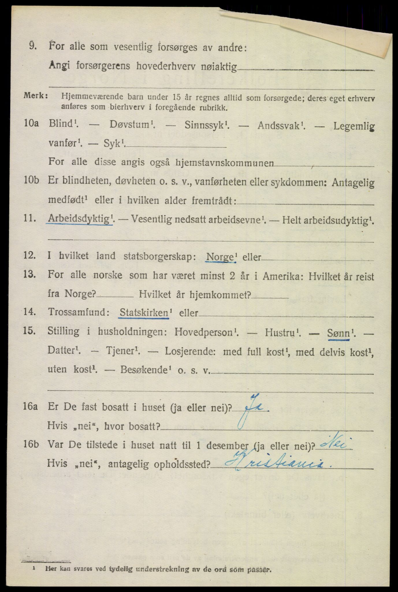 SAH, 1920 census for Lunner, 1920, p. 10346