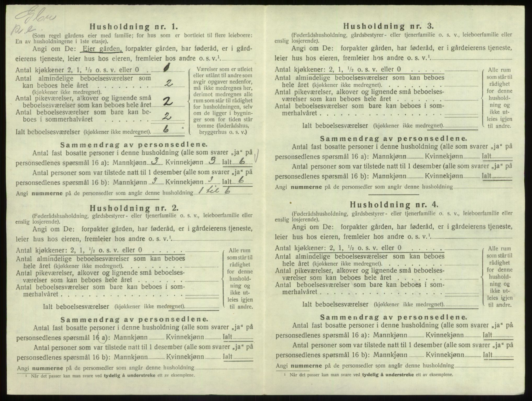 SAB, 1920 census for Fjaler, 1920, p. 1368