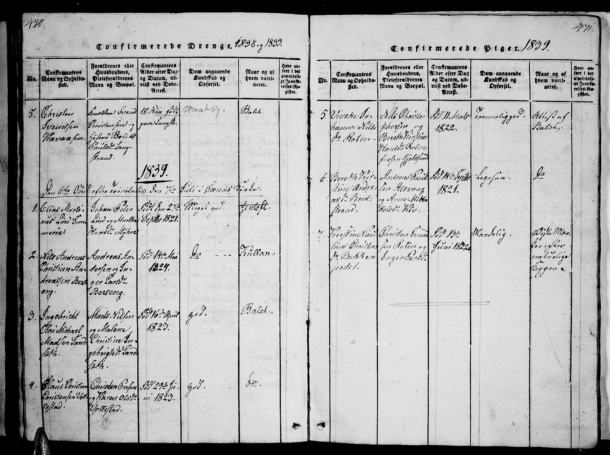 Ministerialprotokoller, klokkerbøker og fødselsregistre - Nordland, AV/SAT-A-1459/893/L1346: Parish register (copy) no. 893C01, 1820-1858, p. 470-471