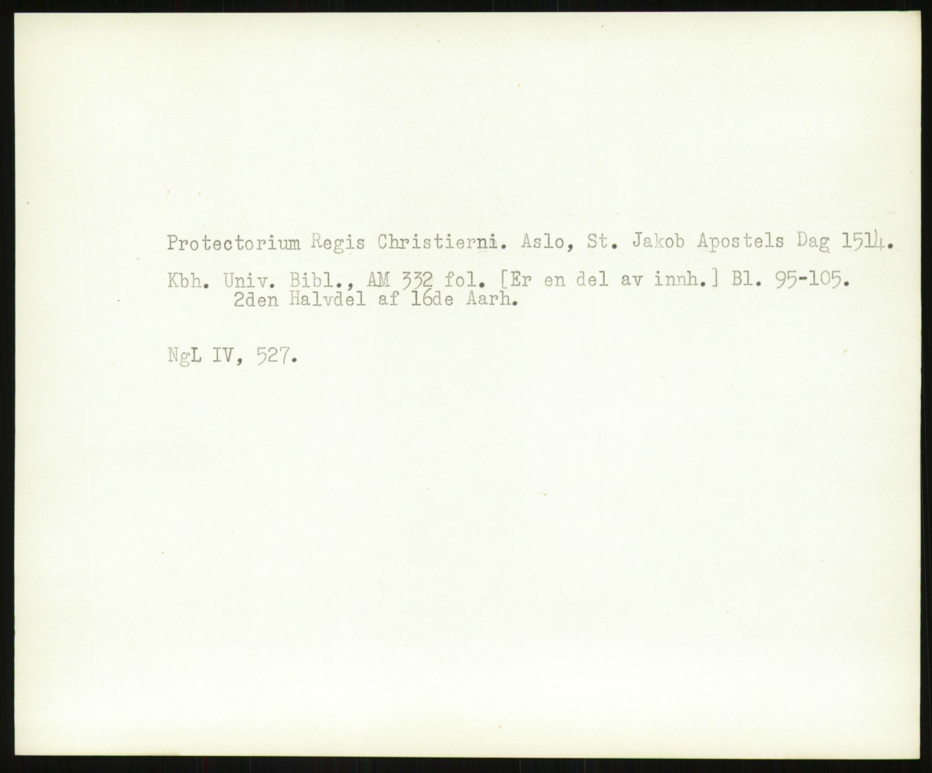 Norsk Historisk Kjeldeskrift-Institutt (NHKI), AV/RA-S-6117/G/Gc/L0031: Tematisk register til Gustav Storms håndskriftbeskrivelser i NgL bd. IV, 1483-1558, p. 183