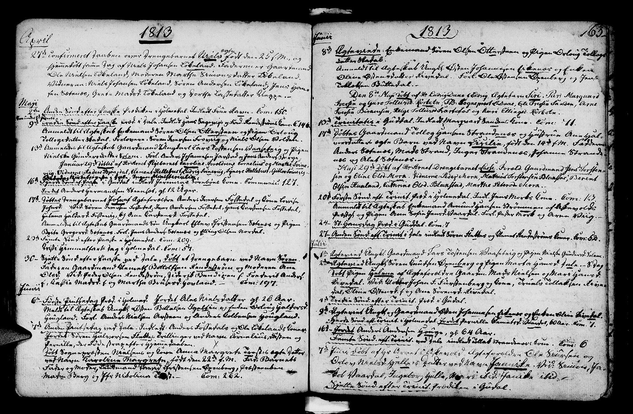 Fjaler sokneprestembete, SAB/A-79801/H/Haa/Haaa/L0003: Parish register (official) no. A 3, 1799-1814, p. 163