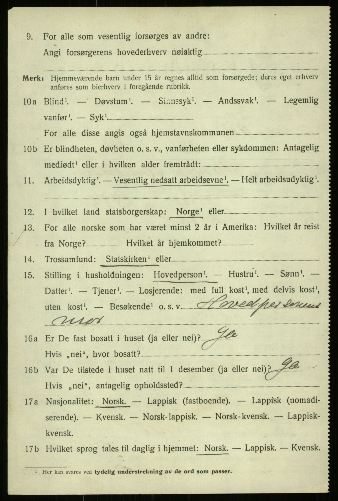 SATØ, 1920 census for Ibestad, 1920, p. 3496