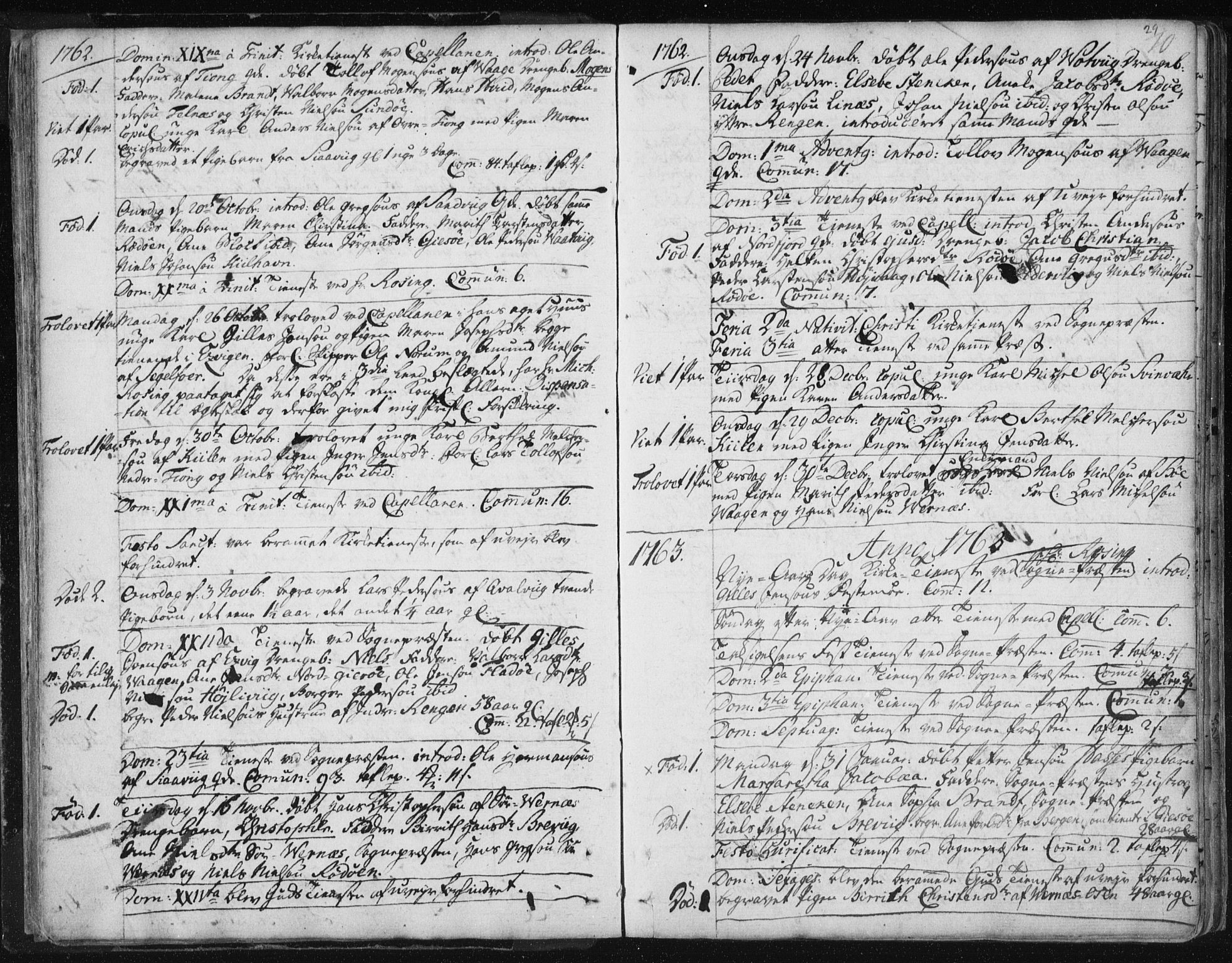 Ministerialprotokoller, klokkerbøker og fødselsregistre - Nordland, SAT/A-1459/841/L0587: Parish register (official) no. 841A02 /1, 1758-1776, p. 29
