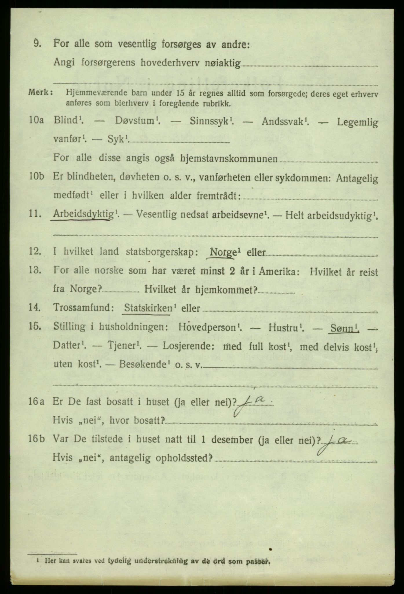 SAB, 1920 census for Fana, 1920, p. 4840