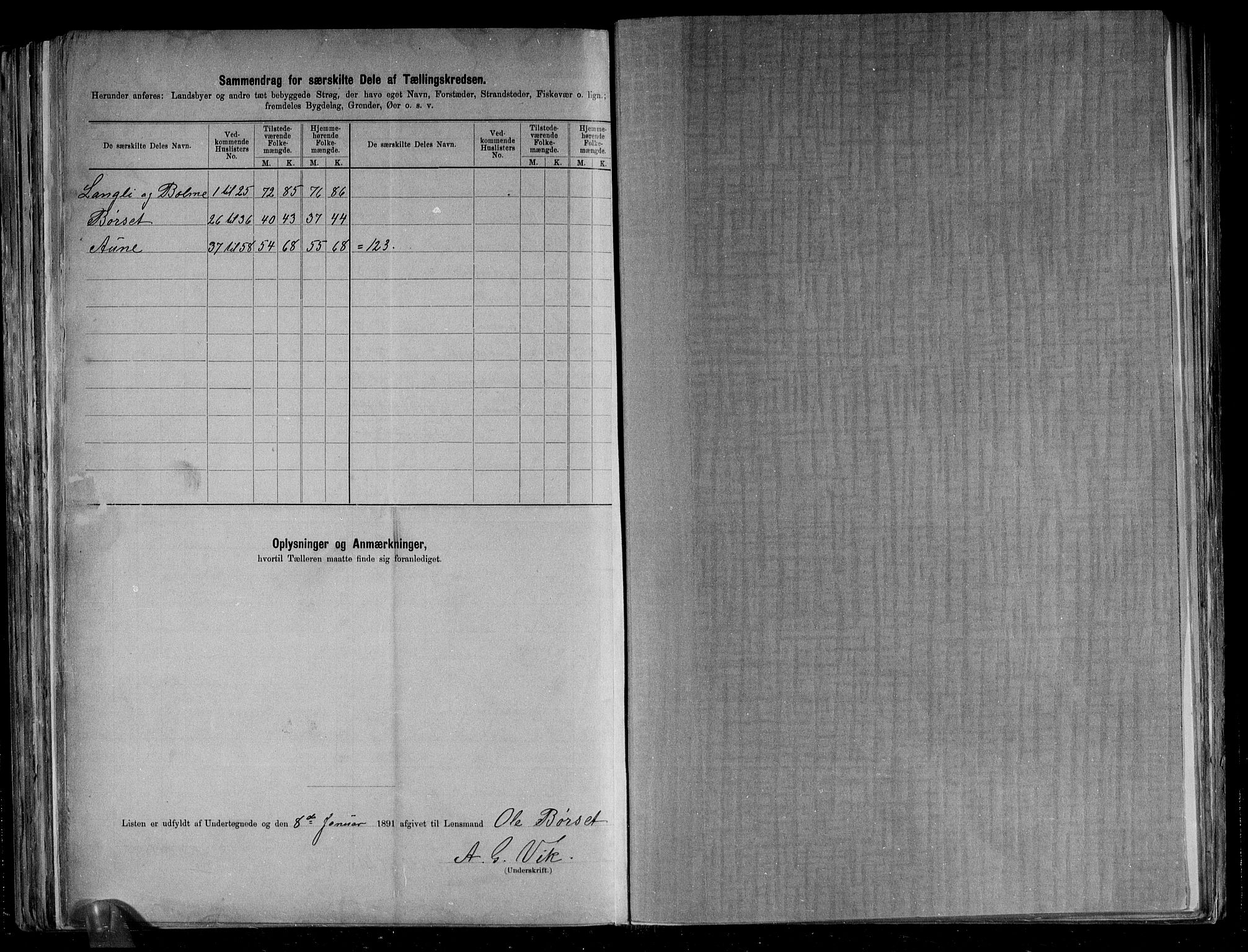 RA, 1891 census for 1567 Rindal, 1891, p. 22