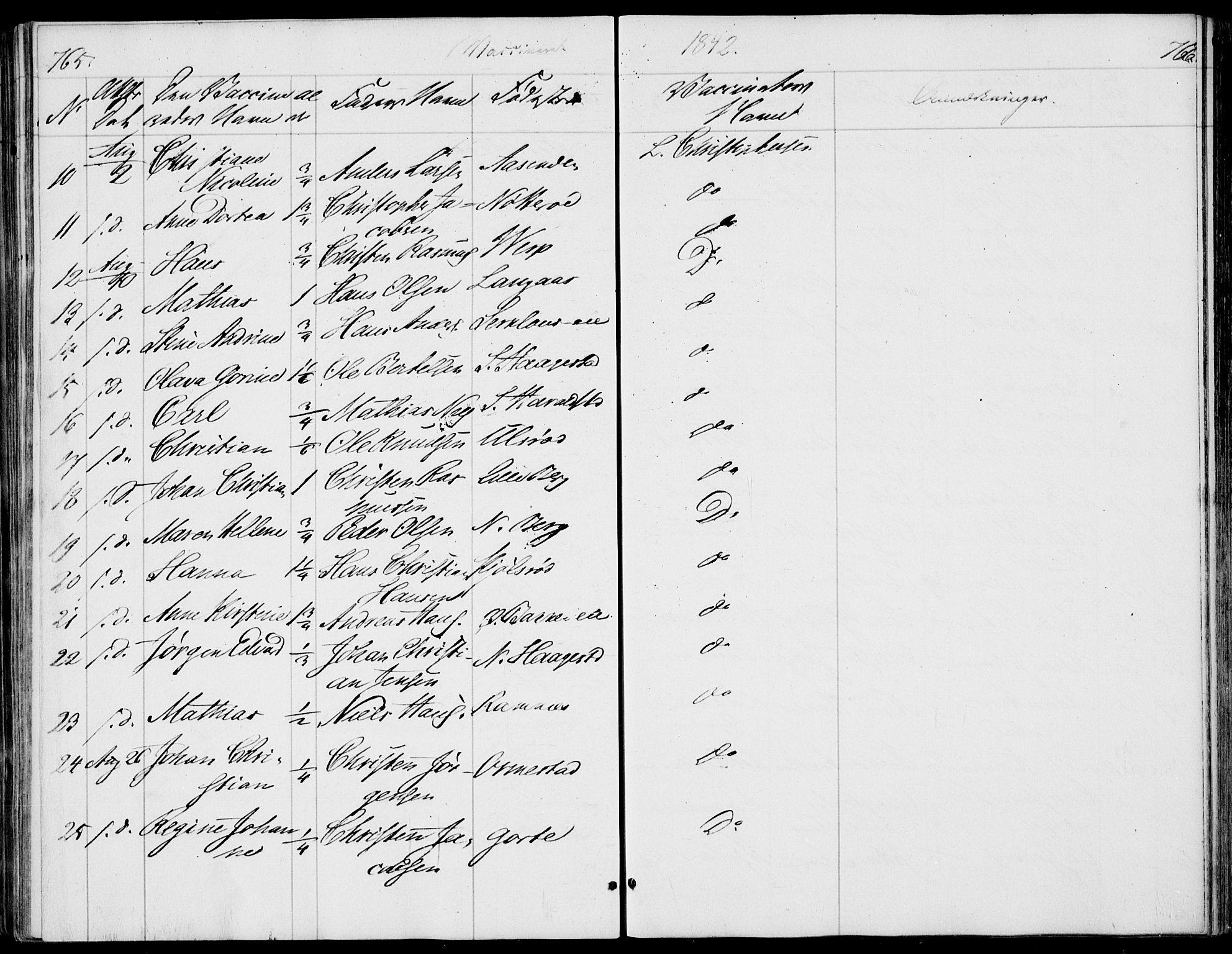 Våle kirkebøker, SAKO/A-334/F/Fa/L0009b: Parish register (official) no. I 9B, 1841-1860, p. 765-766