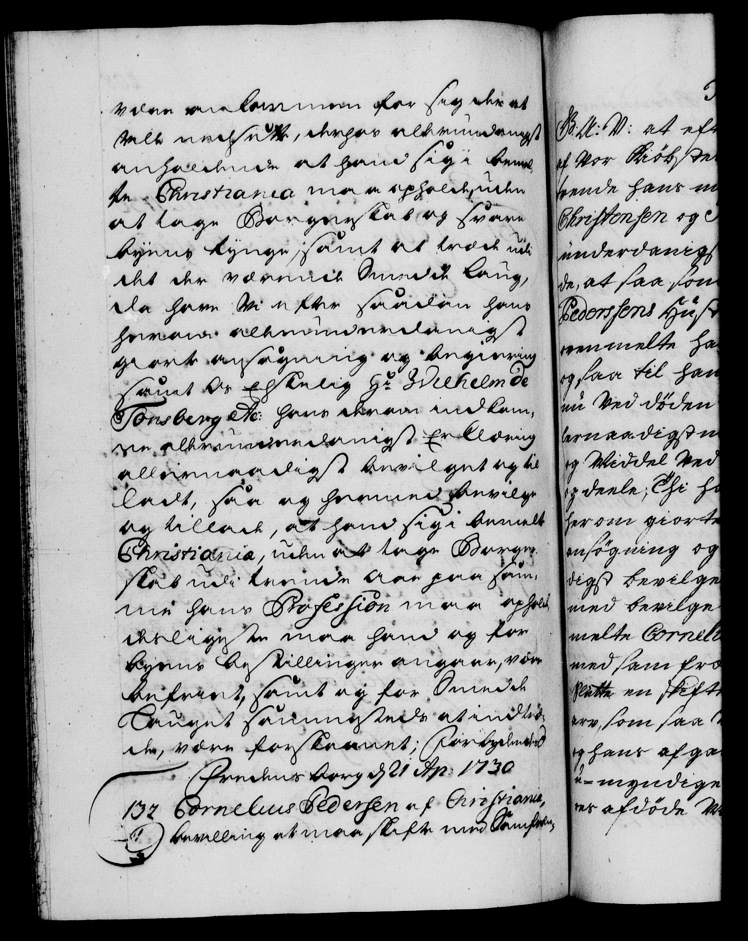 Danske Kanselli 1572-1799, AV/RA-EA-3023/F/Fc/Fca/Fcaa/L0026: Norske registre, 1729-1730, p. 408b