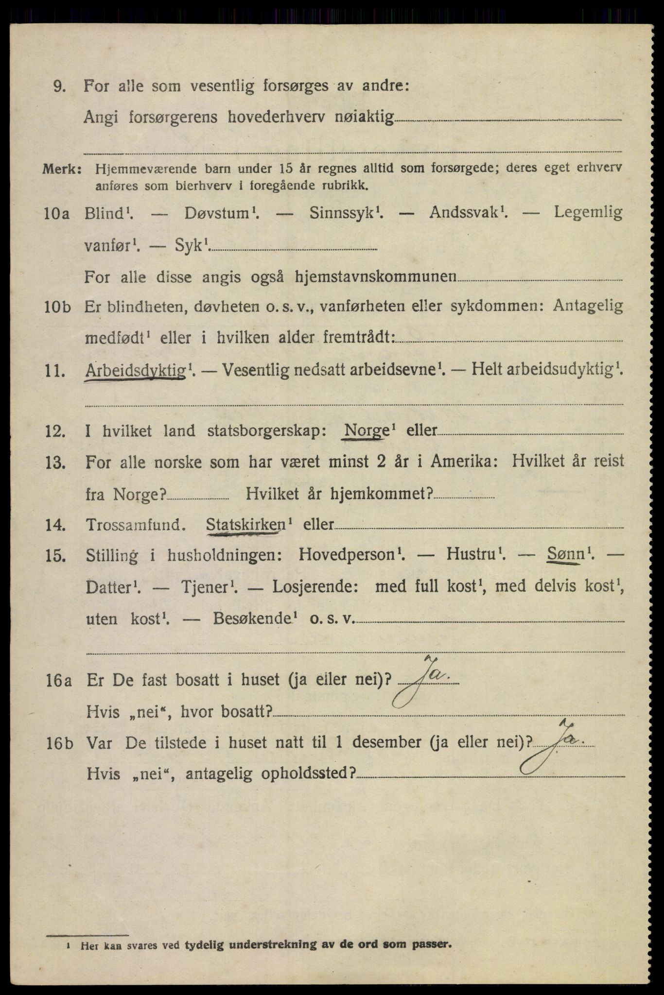 SAKO, 1920 census for Flesberg, 1920, p. 5166