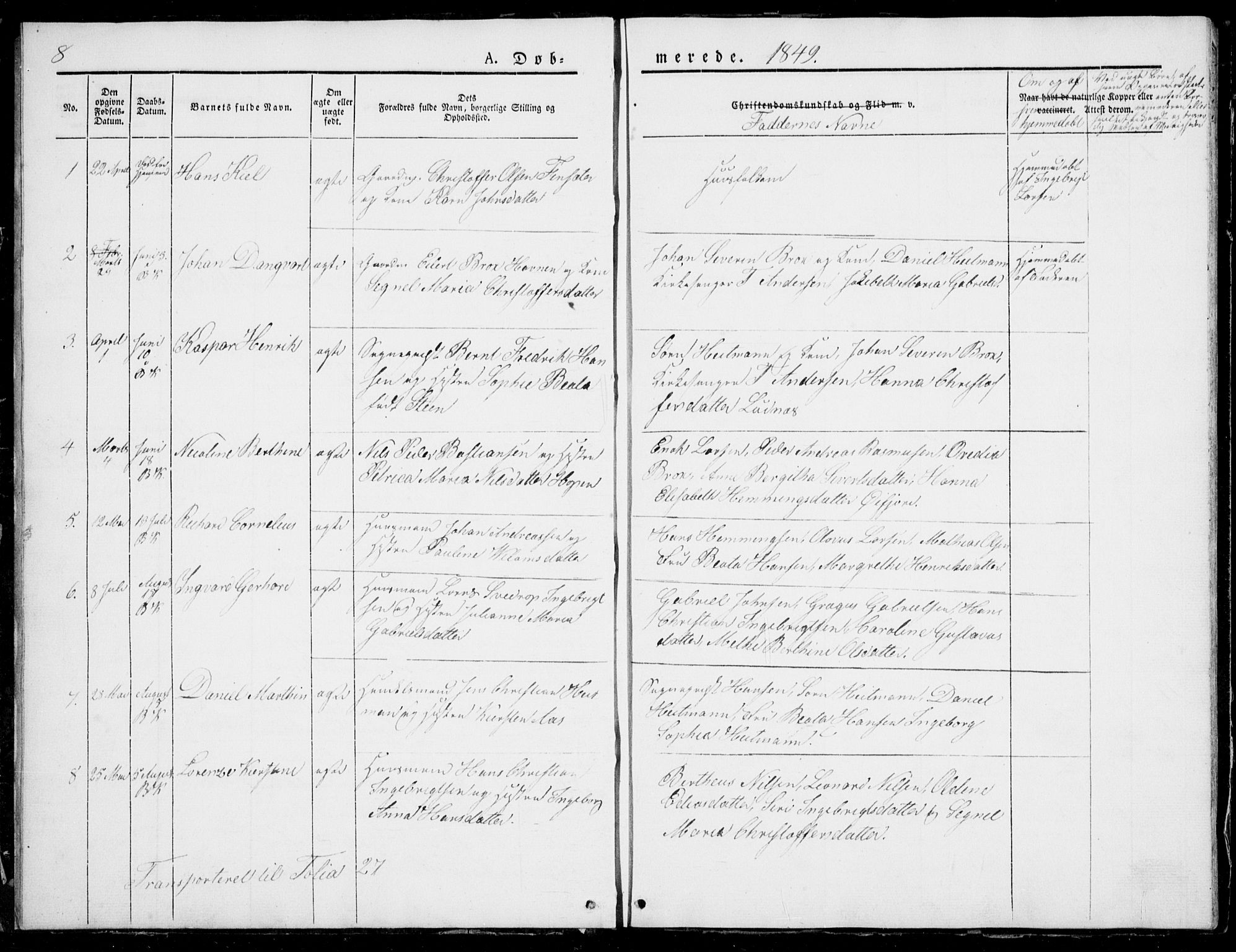 Berg sokneprestkontor, SATØ/S-1318/G/Ga/Gab/L0001klokker: Parish register (copy) no. 1, 1843-1851, p. 8