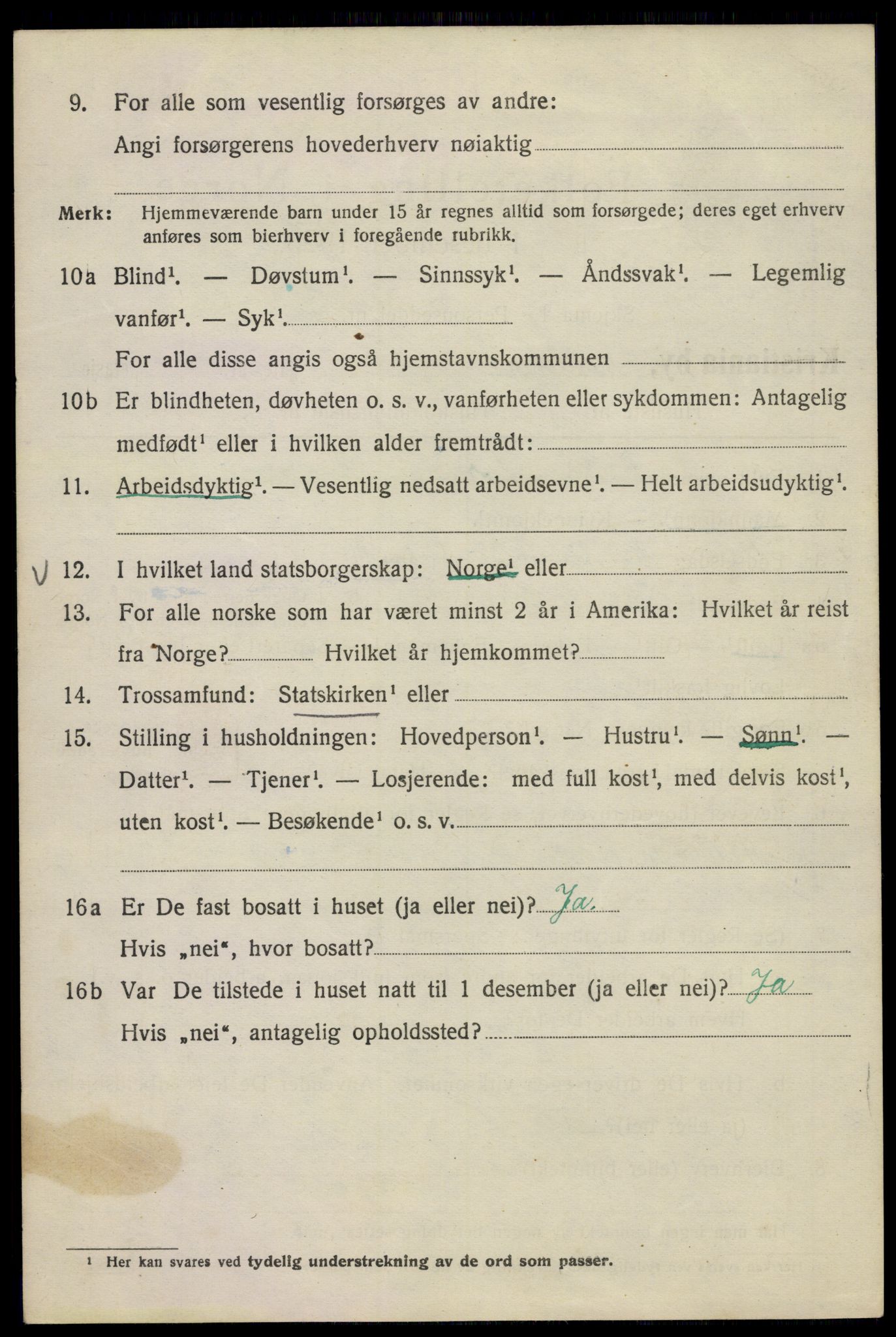 SAO, 1920 census for Kristiania, 1920, p. 266920