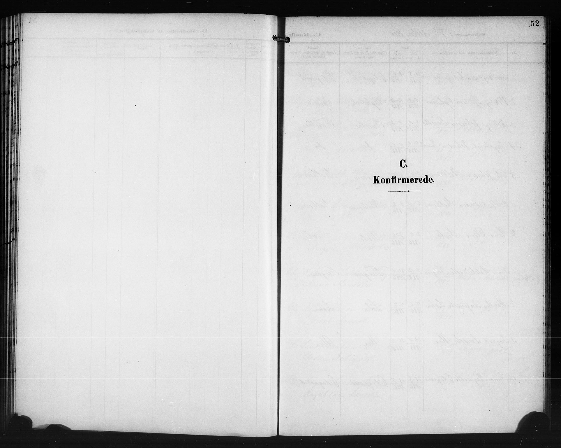 Vossestrand Sokneprestembete, SAB/A-79101/H/Hab: Parish register (copy) no. A 3, 1900-1918, p. 52