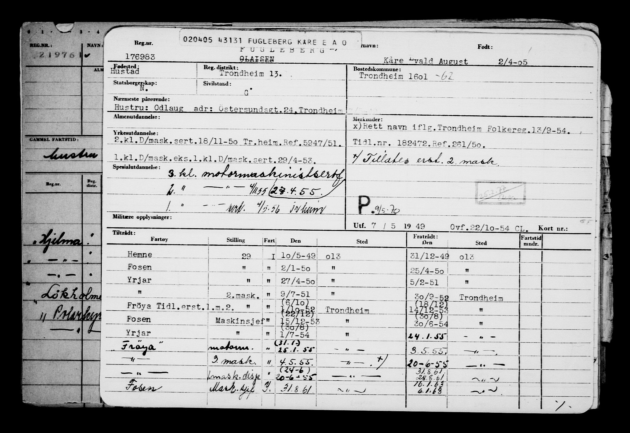 Direktoratet for sjømenn, RA/S-3545/G/Gb/L0058: Hovedkort, 1905, p. 350