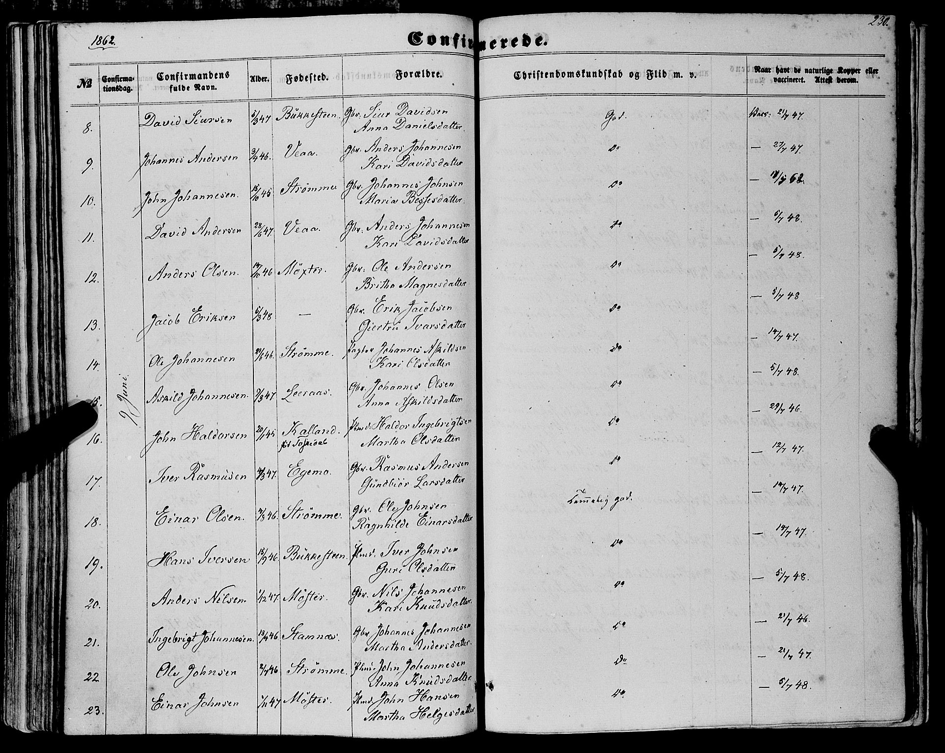 Haus sokneprestembete, AV/SAB-A-75601/H/Haa: Parish register (official) no. A 17, 1858-1870, p. 230