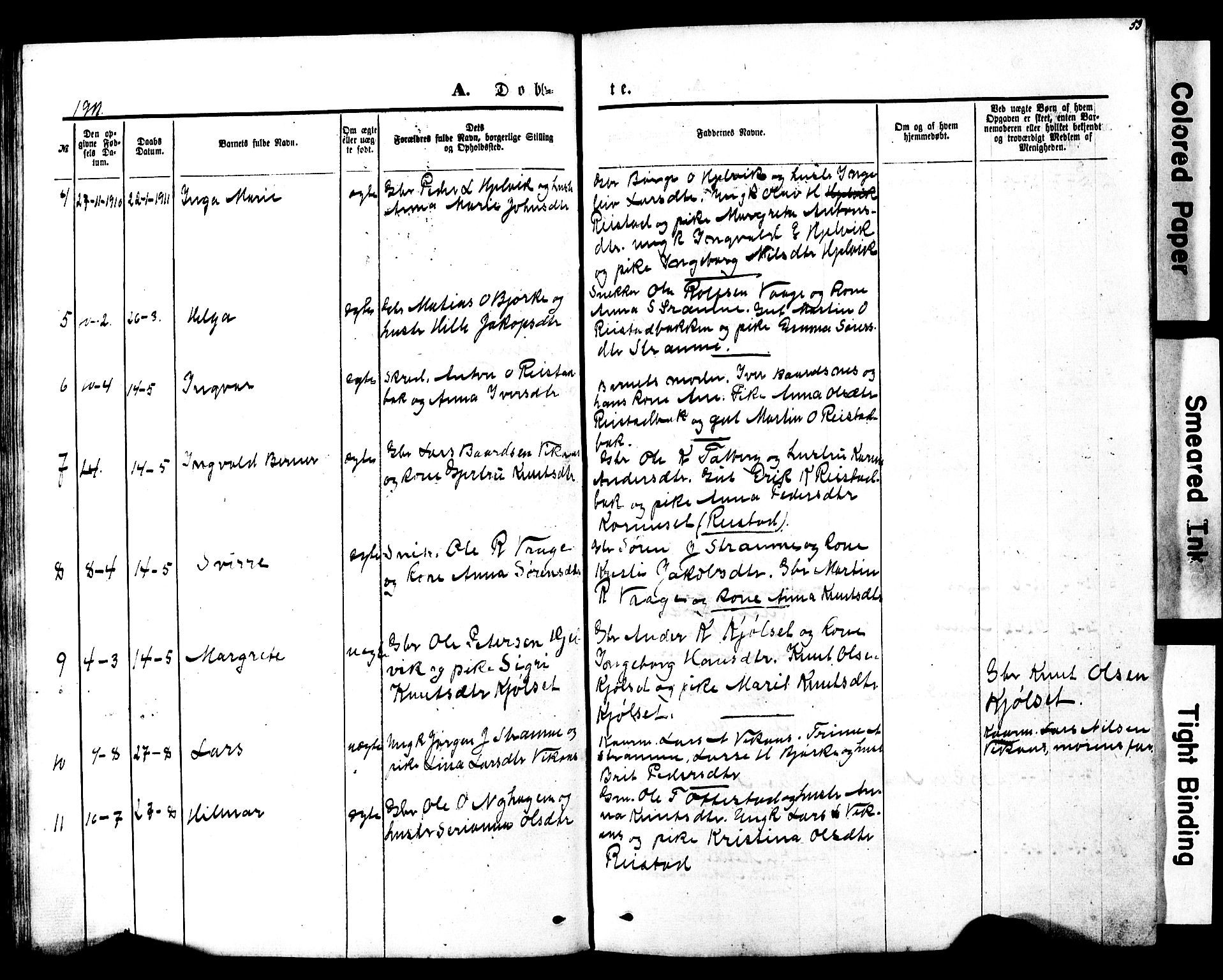Ministerialprotokoller, klokkerbøker og fødselsregistre - Møre og Romsdal, SAT/A-1454/550/L0618: Parish register (copy) no. 550C01, 1870-1927, p. 53