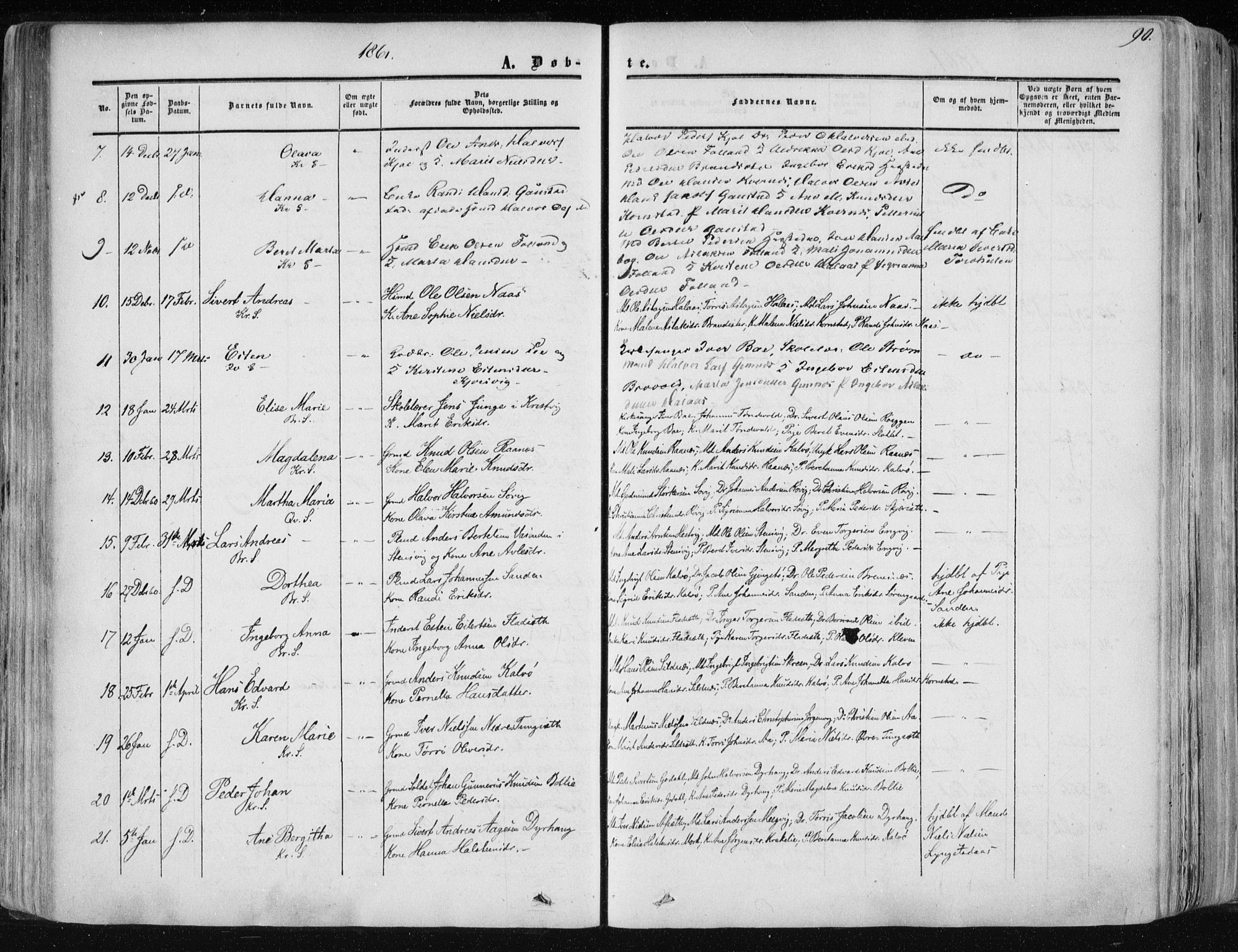 Ministerialprotokoller, klokkerbøker og fødselsregistre - Møre og Romsdal, AV/SAT-A-1454/568/L0804: Parish register (official) no. 568A11, 1854-1868, p. 90