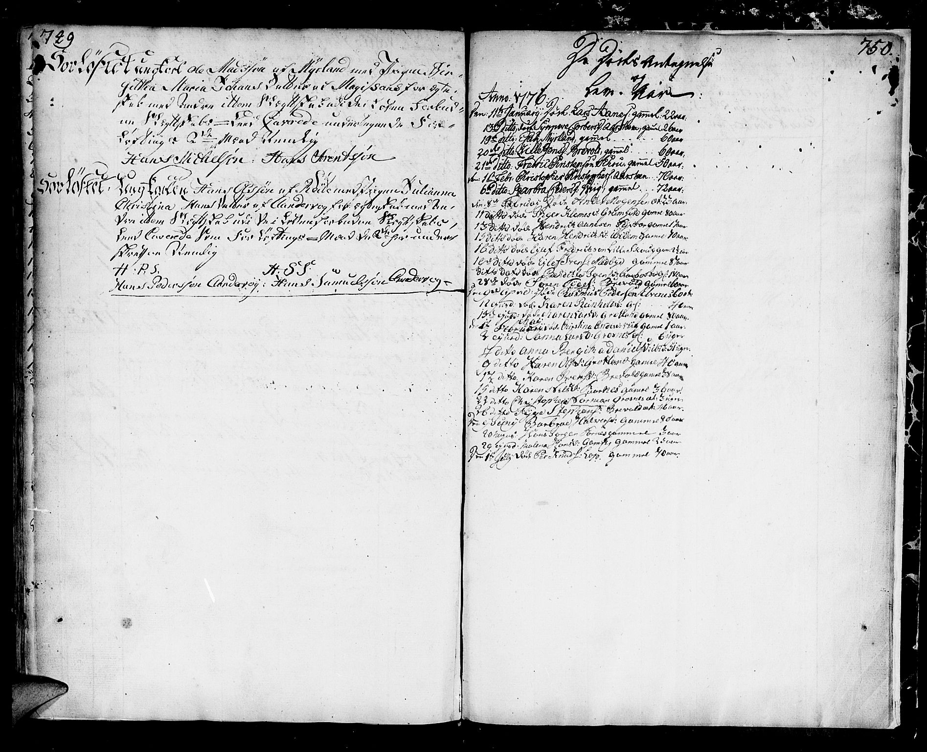 Ibestad sokneprestembete, SATØ/S-0077/H/Ha/Haa/L0003kirke: Parish register (official) no. 3, 1776-1801, p. 749-750