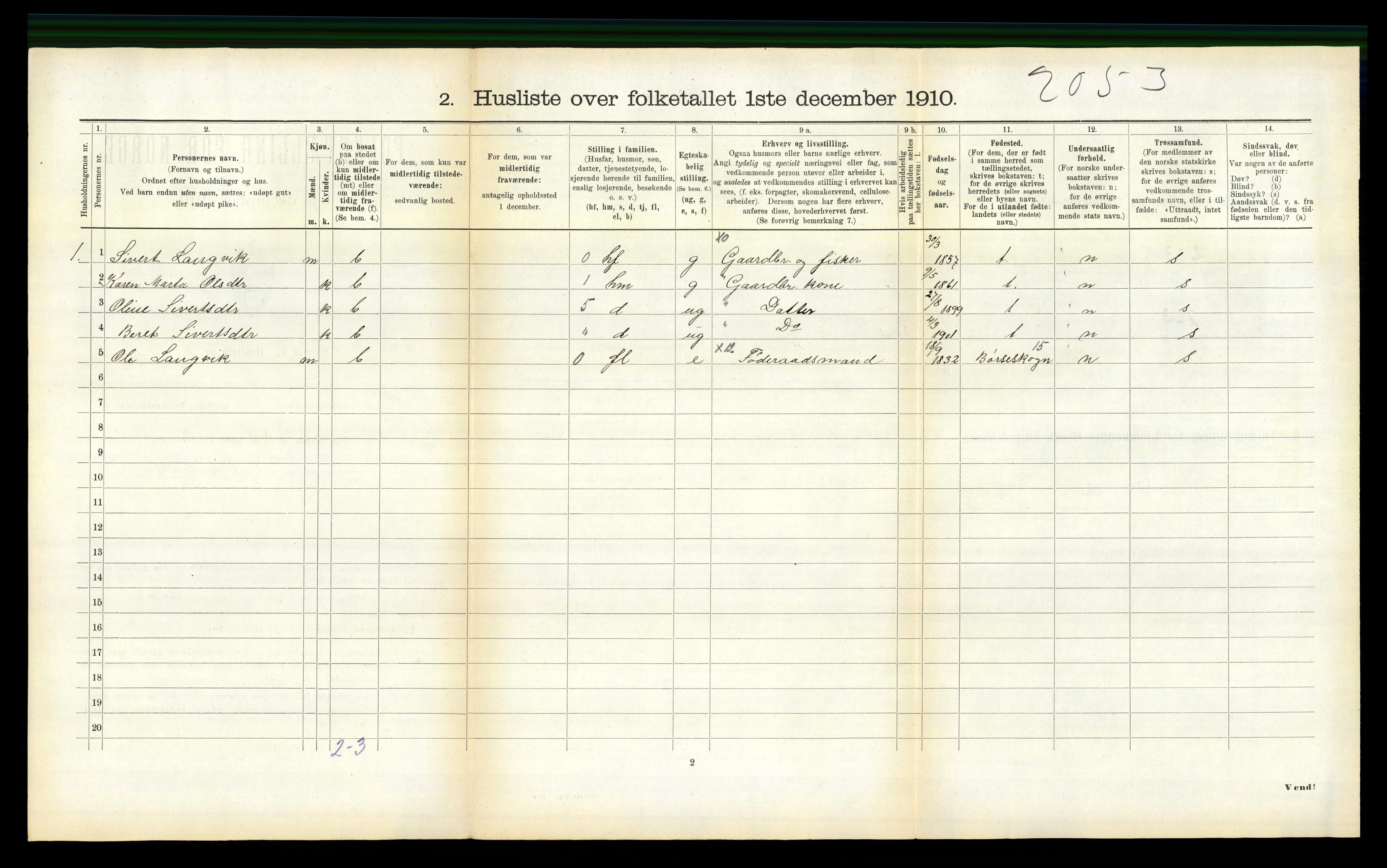 RA, 1910 census for Geitastrand, 1910, p. 193