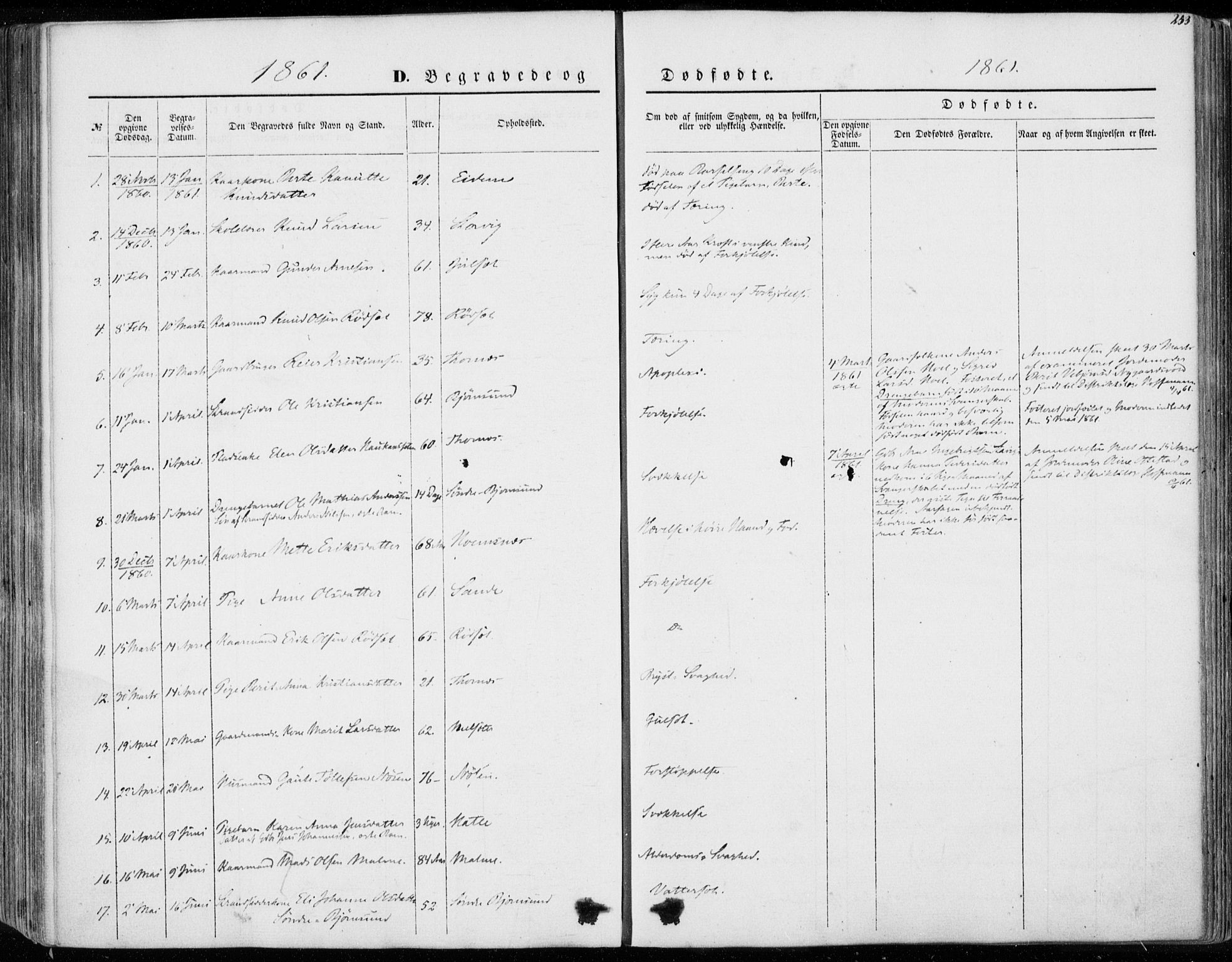 Ministerialprotokoller, klokkerbøker og fødselsregistre - Møre og Romsdal, SAT/A-1454/565/L0748: Parish register (official) no. 565A02, 1845-1872, p. 253
