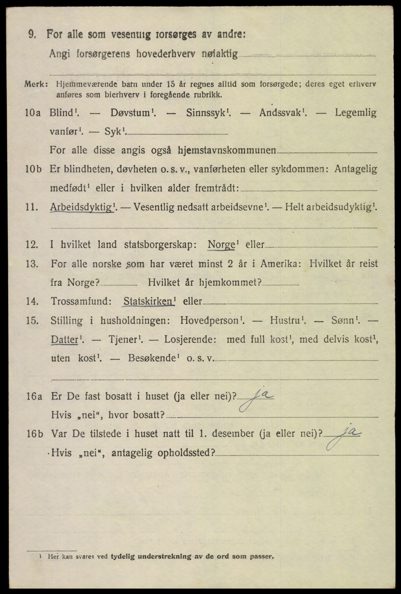 SAH, 1920 census for Fåberg, 1920, p. 3233