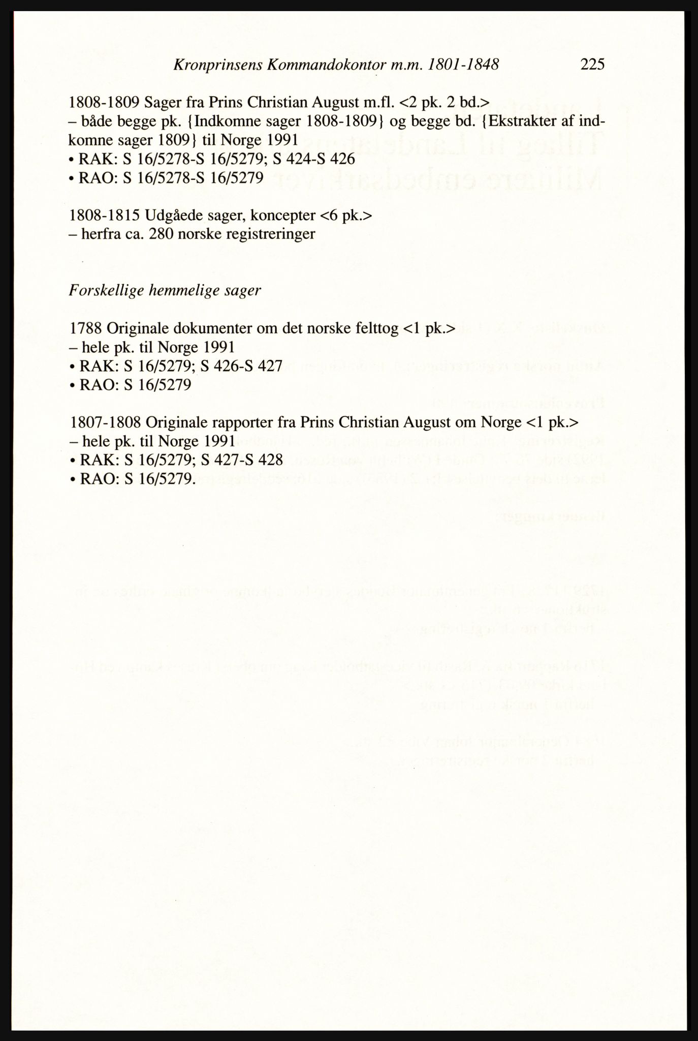 Publikasjoner utgitt av Arkivverket, PUBL/PUBL-001/A/0002: Erik Gøbel: NOREG, Tværregistratur over norgesrelevant materiale i Rigsarkivet i København (2000), 2000, p. 227