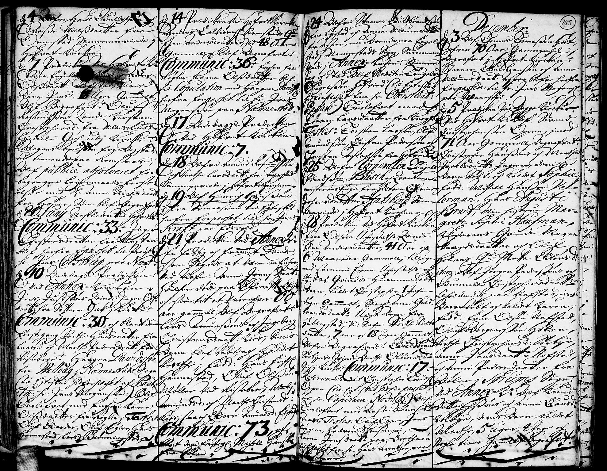 Ullensaker prestekontor Kirkebøker, AV/SAO-A-10236a/F/Fa/L0001: Parish register (official) no. I 1, 1689-1701, p. 155