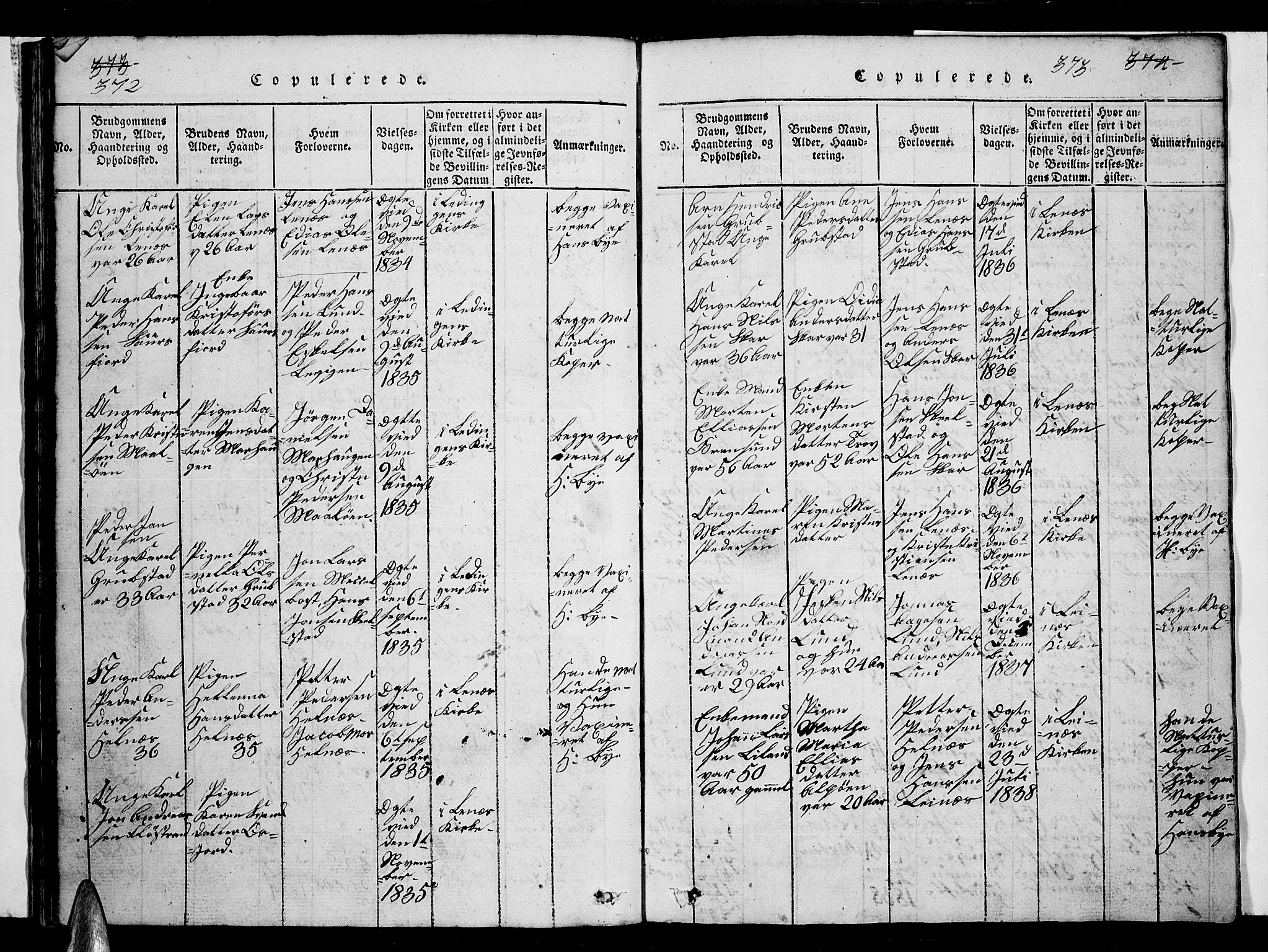 Ministerialprotokoller, klokkerbøker og fødselsregistre - Nordland, SAT/A-1459/857/L0826: Parish register (copy) no. 857C01, 1821-1852, p. 372-373