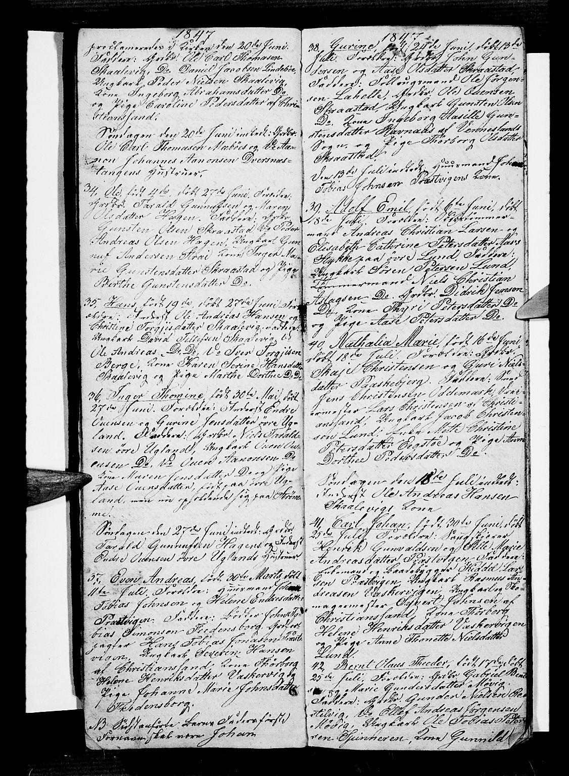 Oddernes sokneprestkontor, AV/SAK-1111-0033/F/Fb/Fba/L0005: Parish register (copy) no. B 5, 1846-1859, p. 9