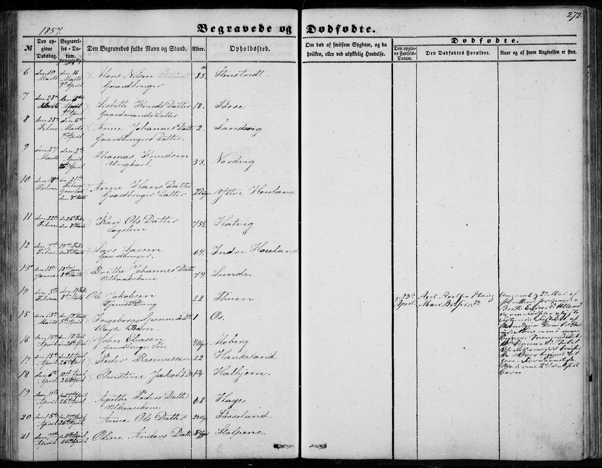 Os sokneprestembete, AV/SAB-A-99929: Parish register (official) no. A 16, 1851-1859, p. 272