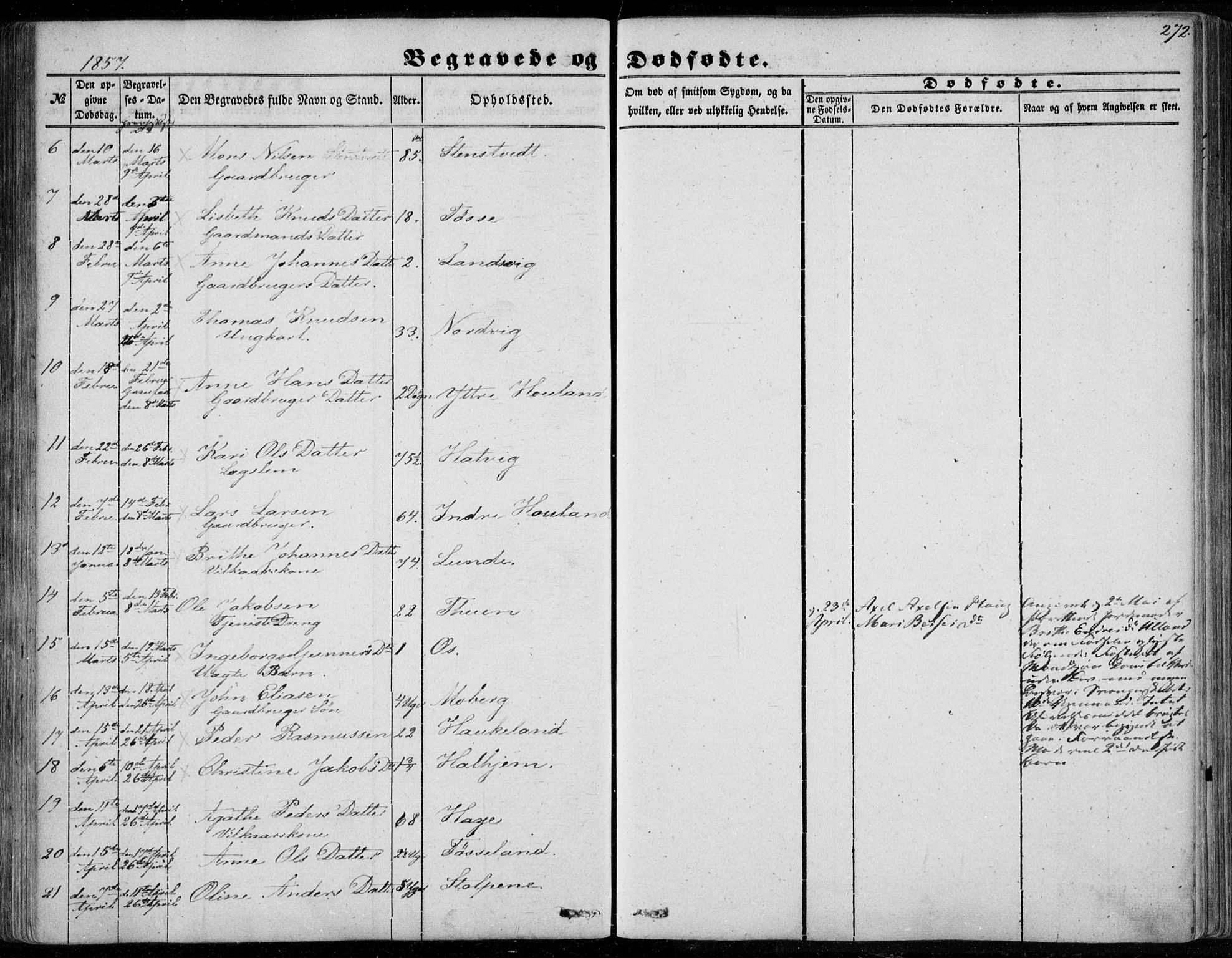 Os sokneprestembete, AV/SAB-A-99929: Parish register (official) no. A 16, 1851-1859, p. 272