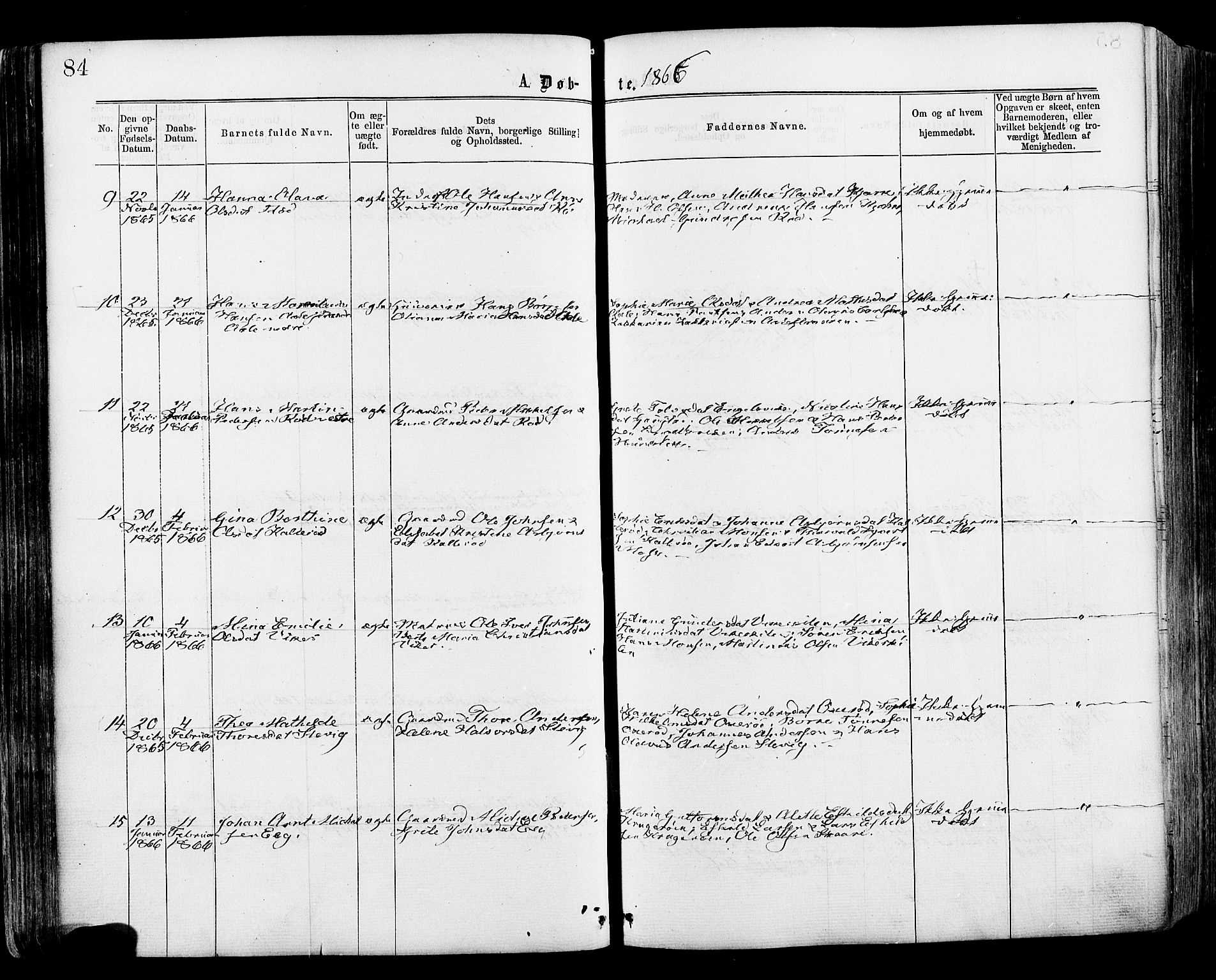 Onsøy prestekontor Kirkebøker, AV/SAO-A-10914/F/Fa/L0004: Parish register (official) no. I 4, 1861-1877, p. 84