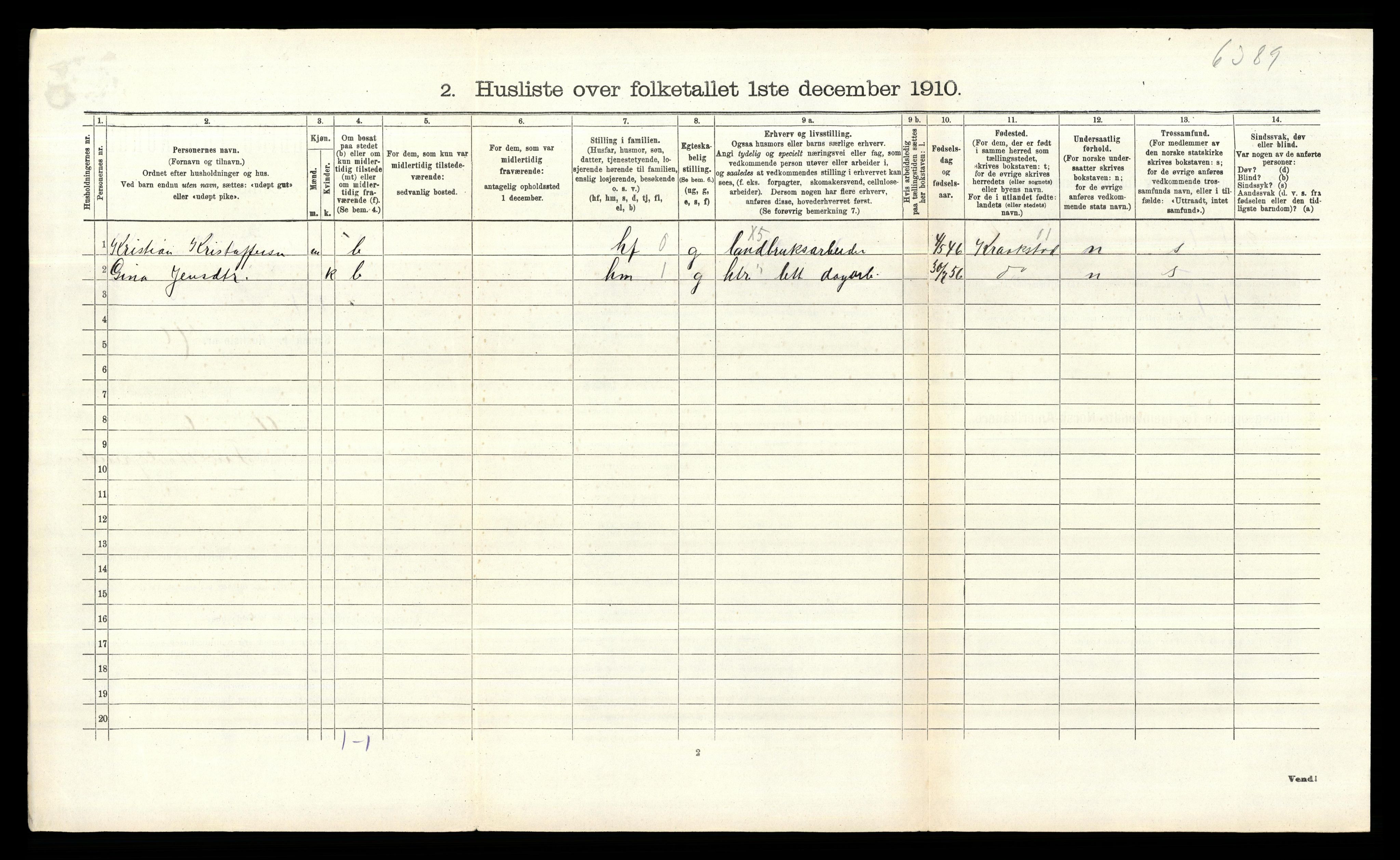 RA, 1910 census for Rygge, 1910, p. 745