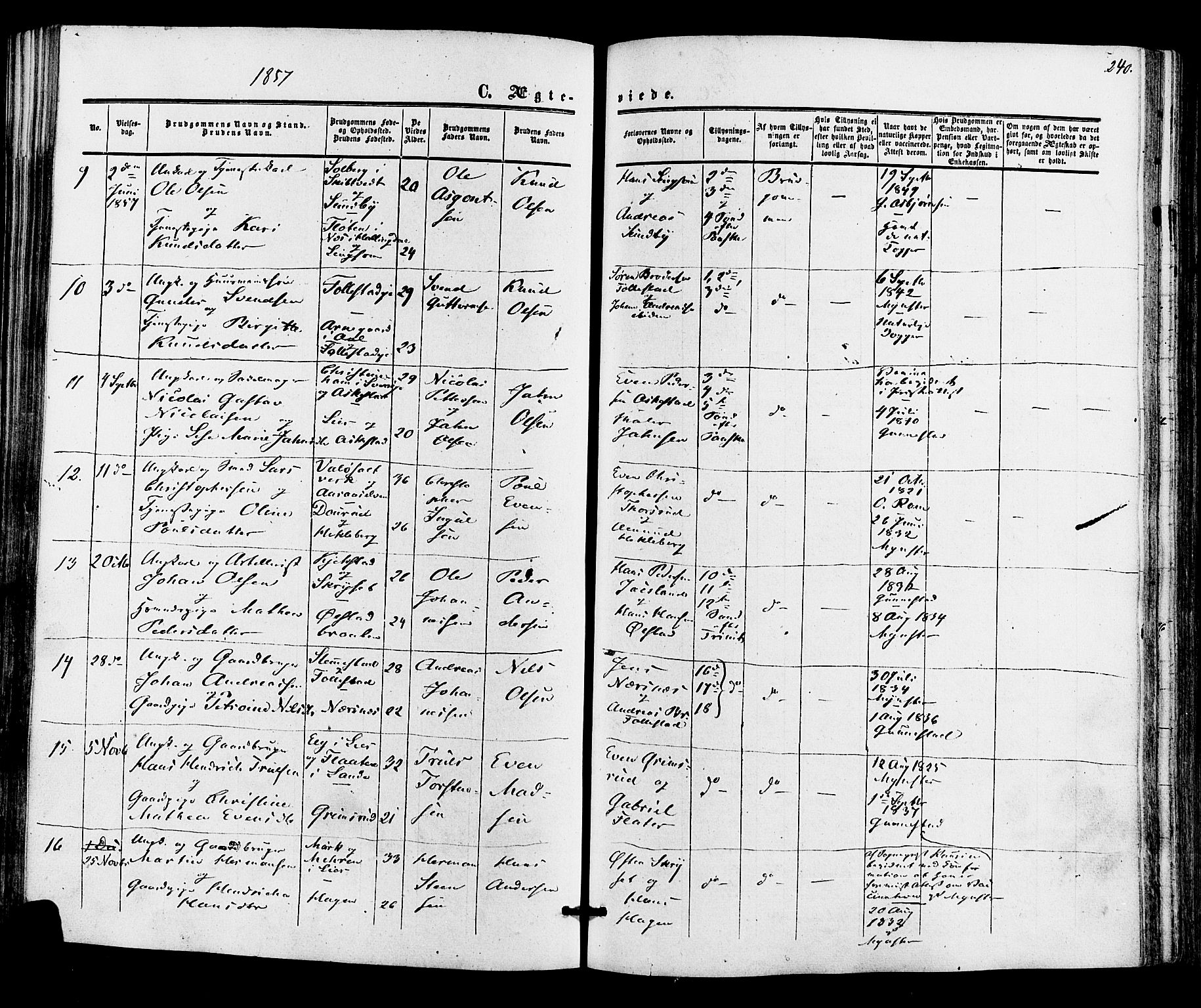 Røyken kirkebøker, AV/SAKO-A-241/F/Fa/L0006: Parish register (official) no. 6, 1857-1875, p. 240