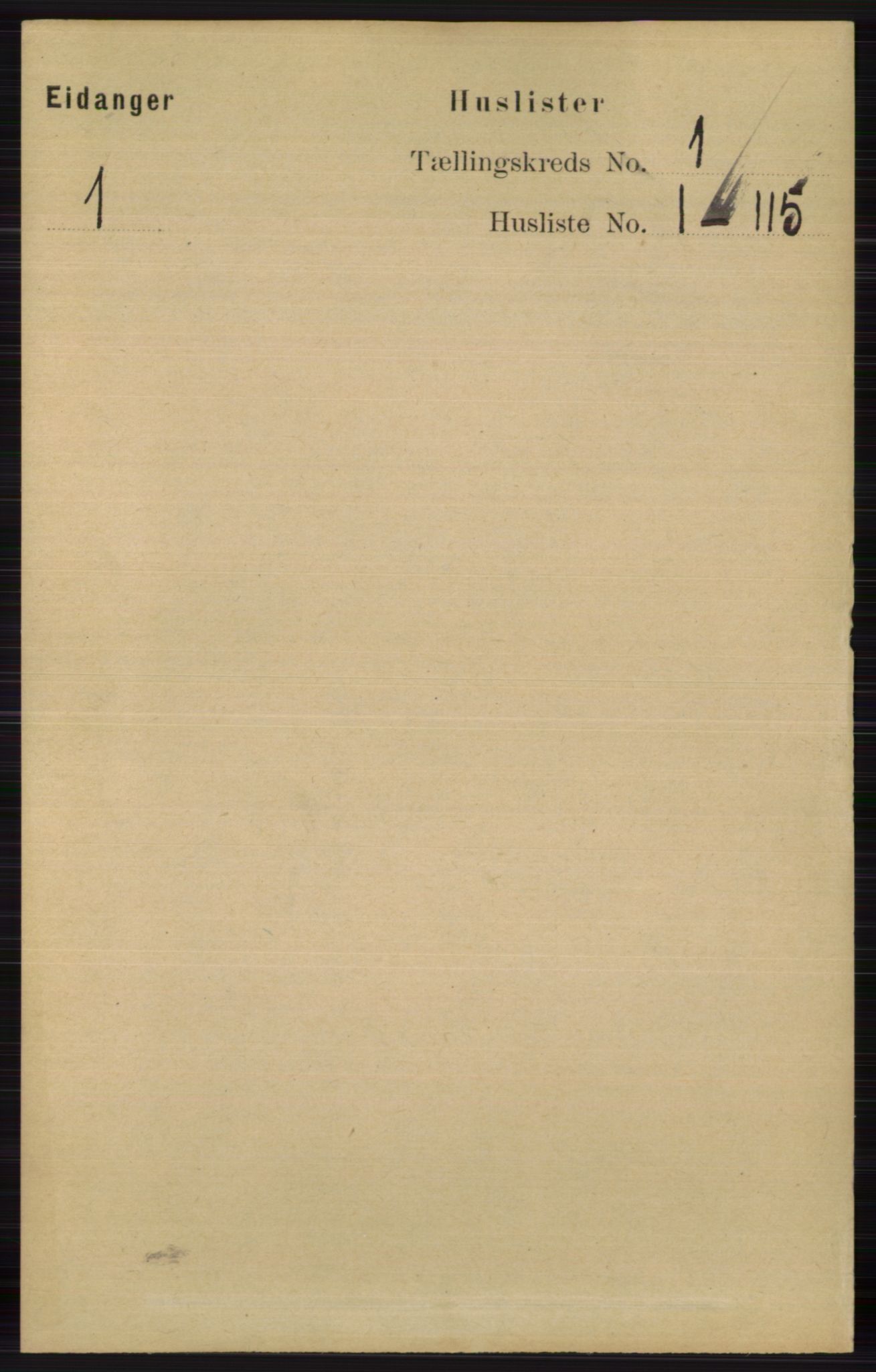 RA, 1891 census for 0813 Eidanger, 1891, p. 31
