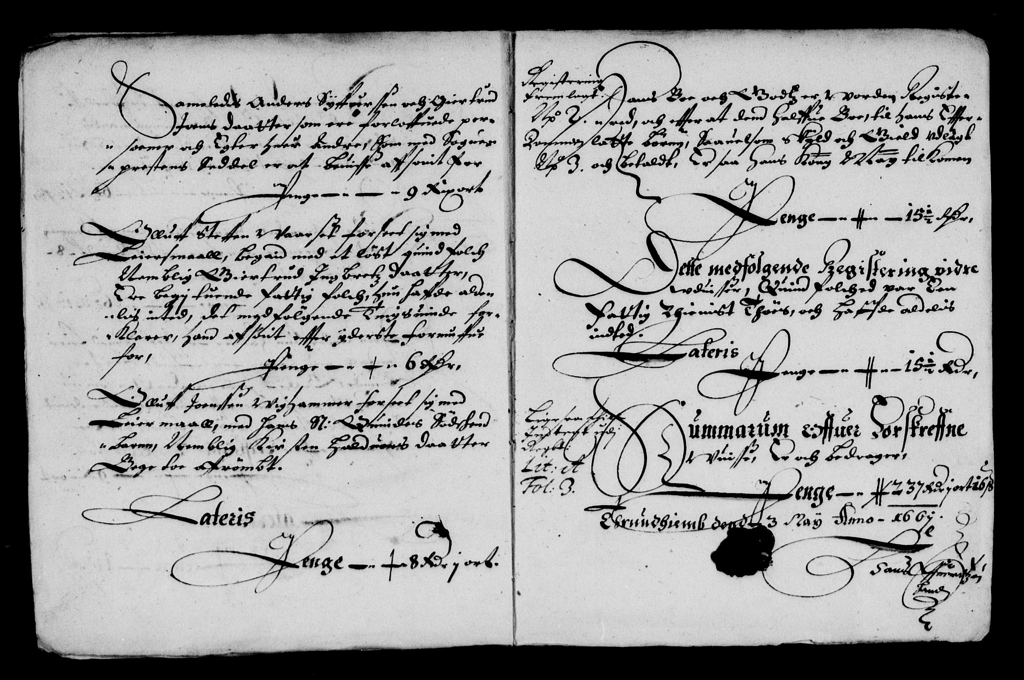 Rentekammeret inntil 1814, Reviderte regnskaper, Lensregnskaper, AV/RA-EA-5023/R/Rb/Rbw/L0144: Trondheim len, 1660-1661