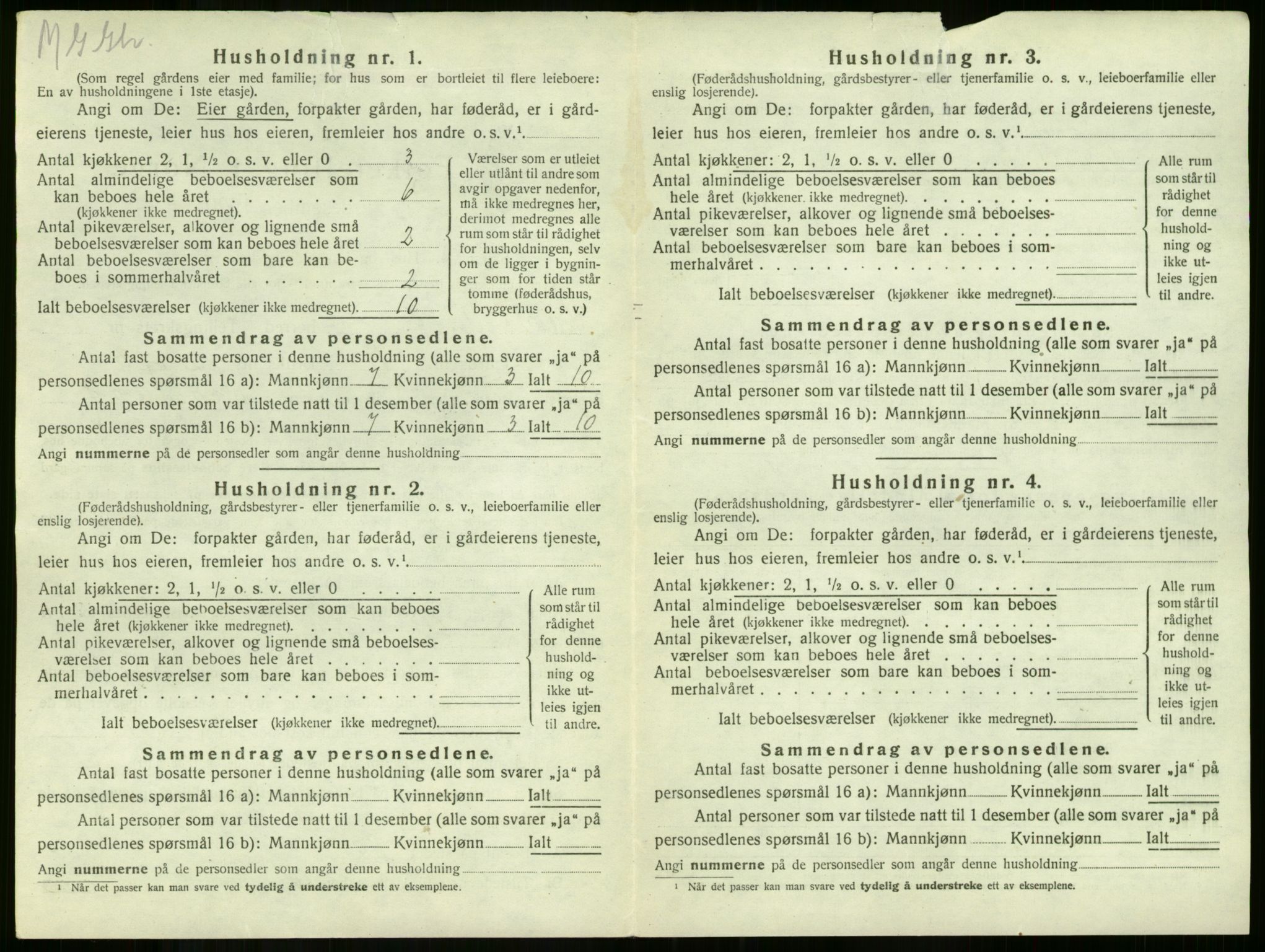 SAKO, 1920 census for Våle, 1920, p. 52