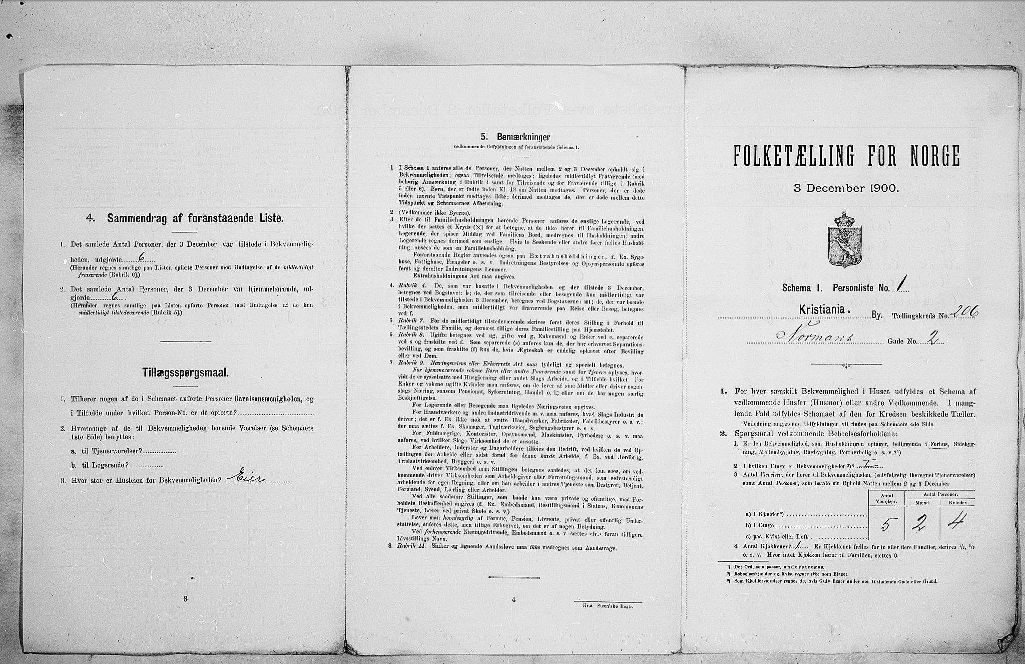 SAO, 1900 census for Kristiania, 1900, p. 66462