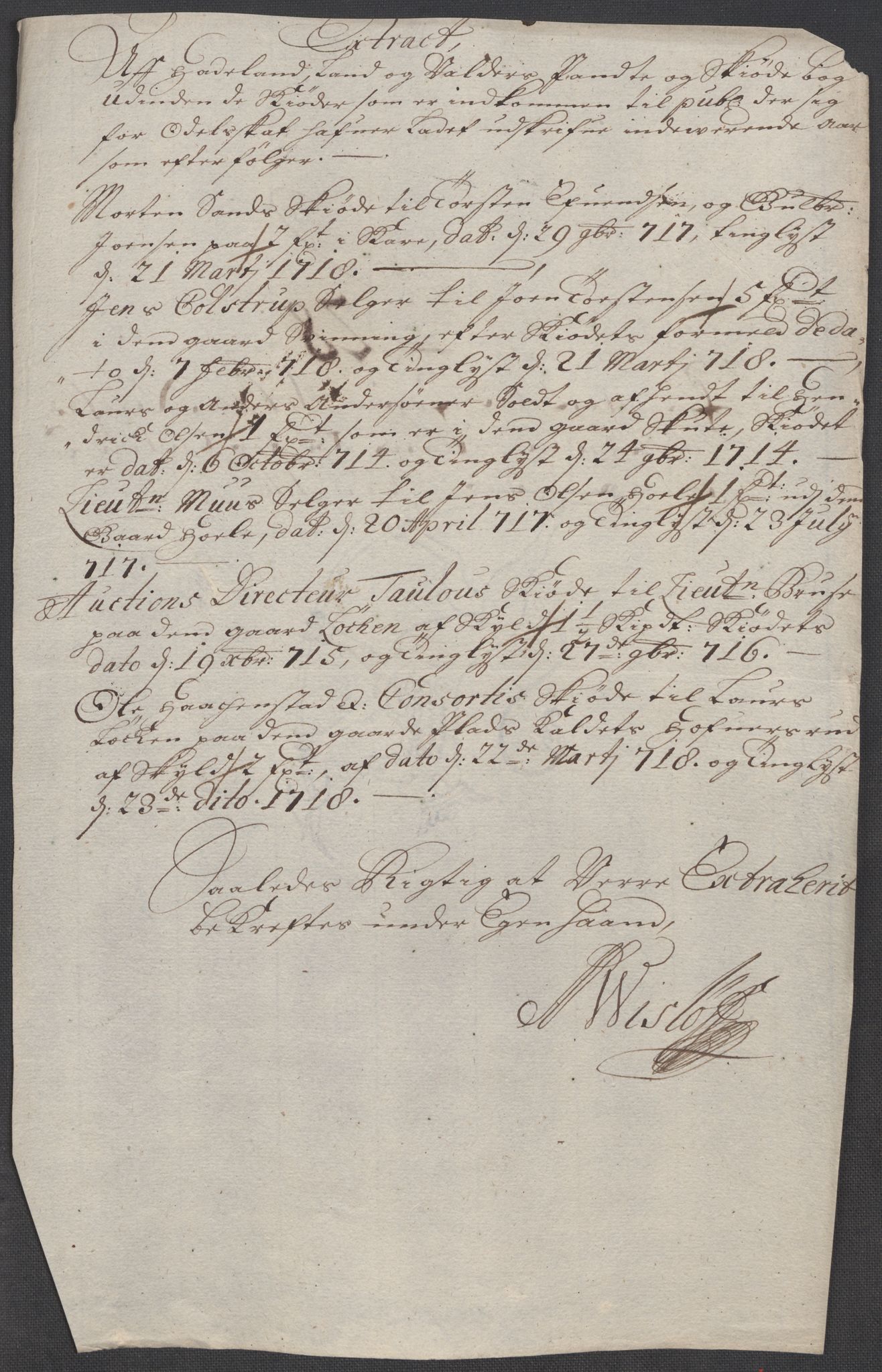 Rentekammeret inntil 1814, Reviderte regnskaper, Fogderegnskap, AV/RA-EA-4092/R18/L1320: Fogderegnskap Hadeland, Toten og Valdres, 1718, p. 188