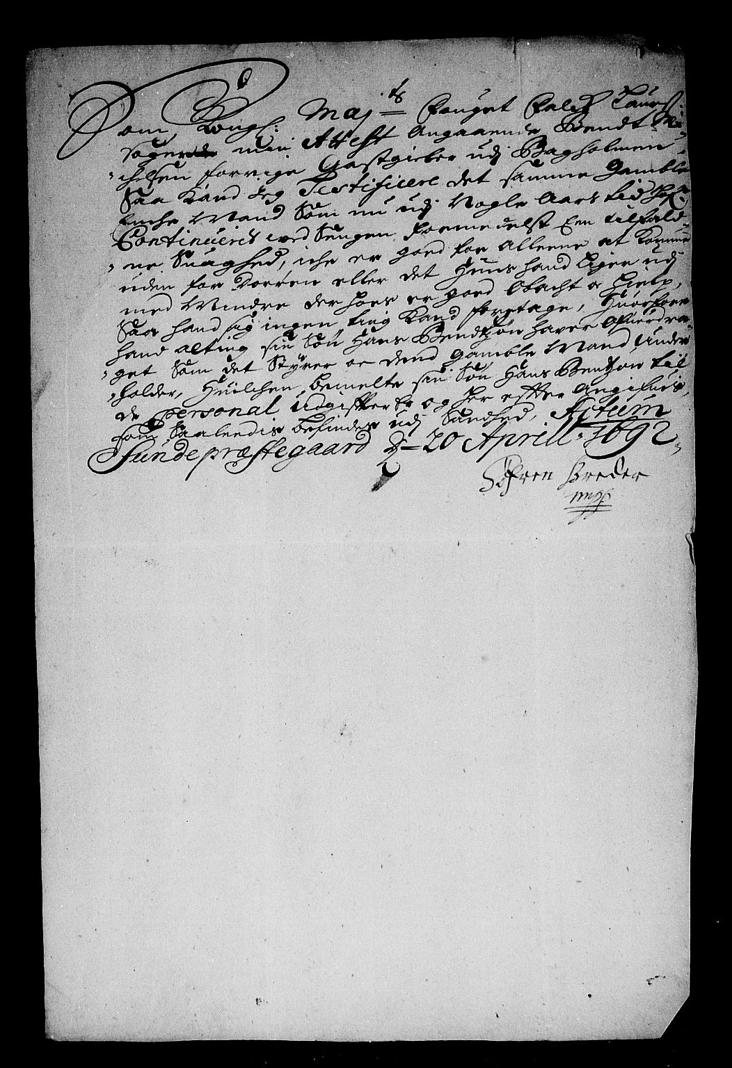 Rentekammeret inntil 1814, Reviderte regnskaper, Stiftamtstueregnskaper, Bergen stiftamt, RA/EA-6043/R/Rc/L0094: Bergen stiftamt, 1690