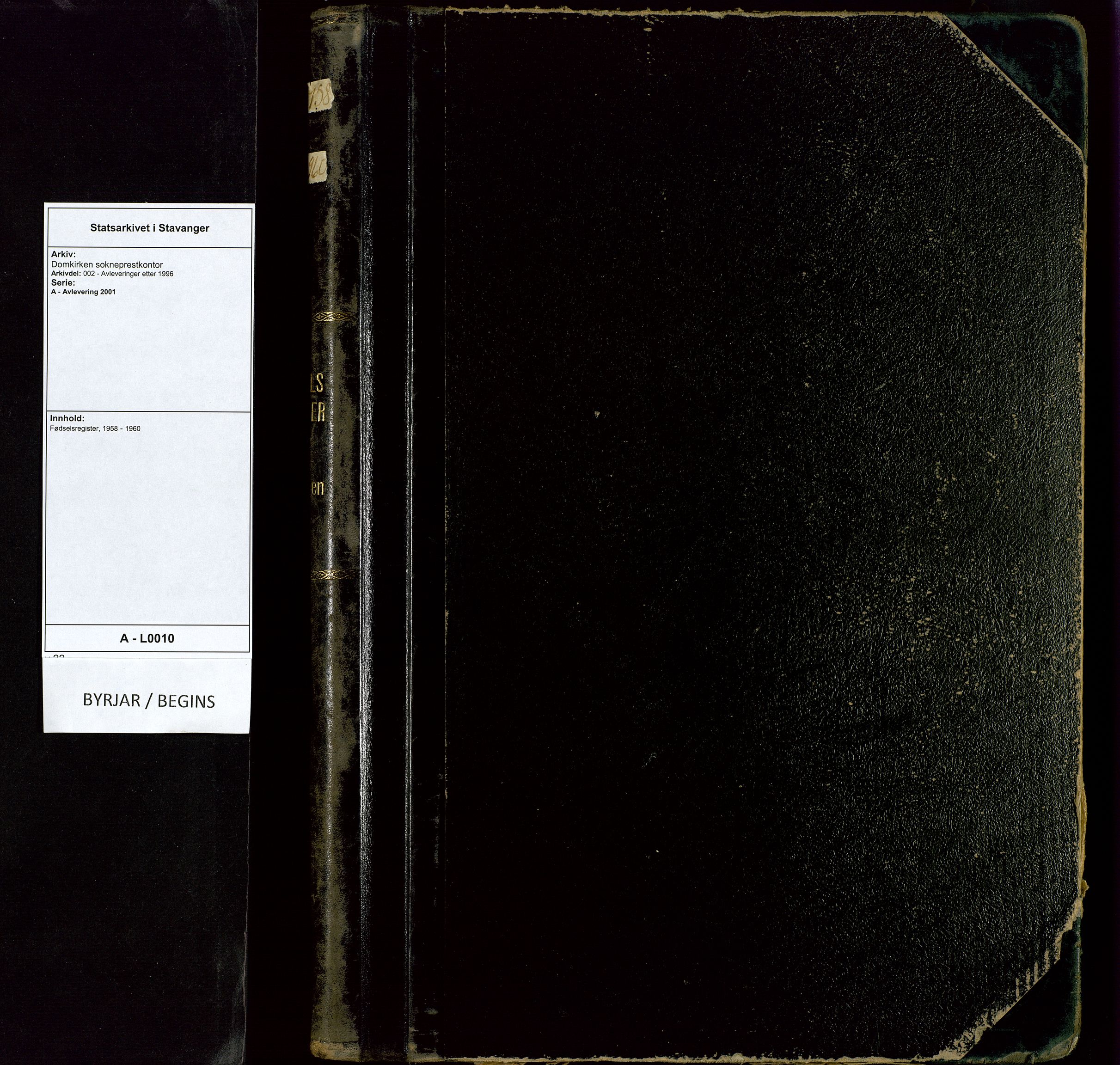 Domkirken sokneprestkontor, SAST/A-101812/002/A/L0010: Birth register no. 10, 1958-1960