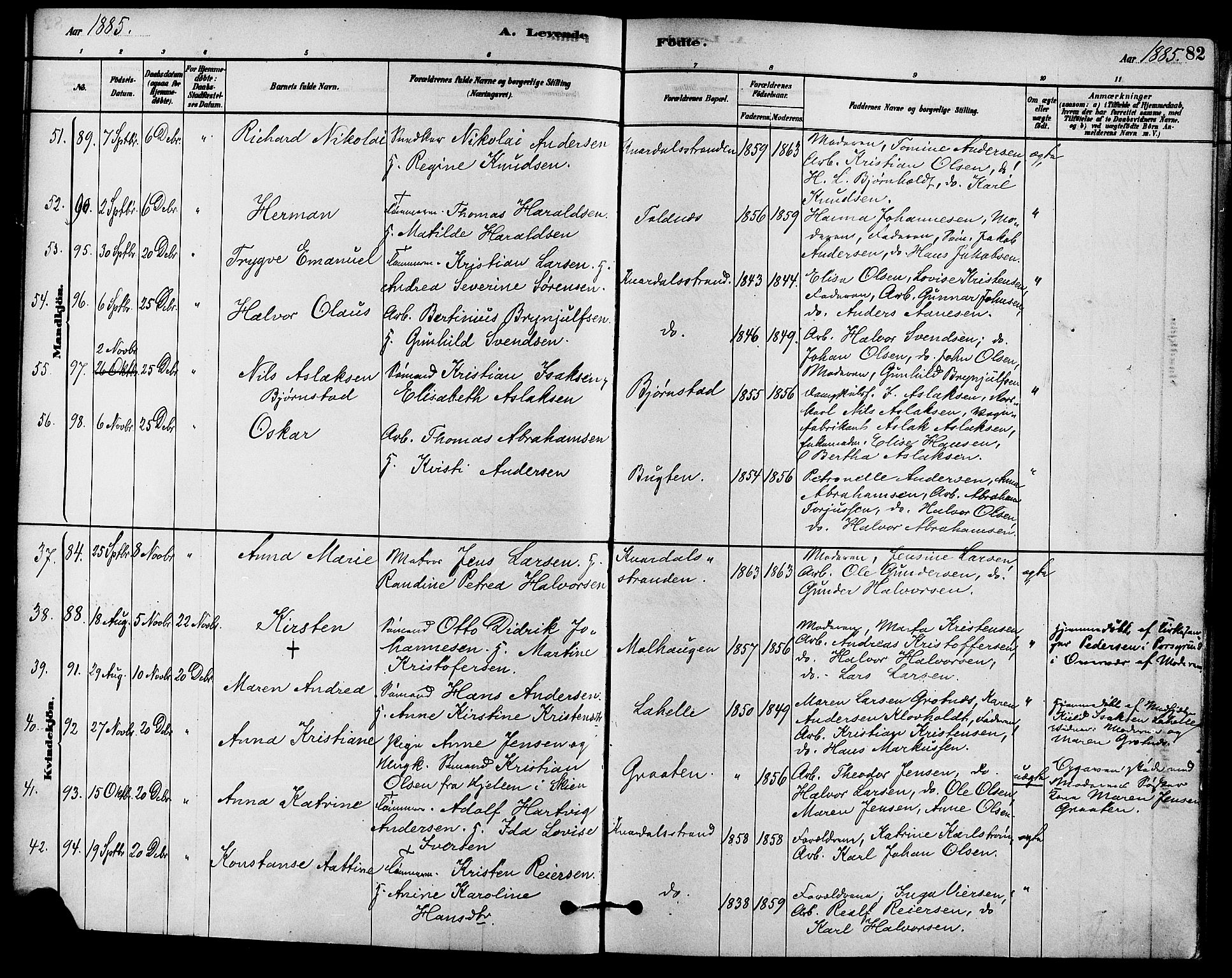 Solum kirkebøker, AV/SAKO-A-306/F/Fa/L0009: Parish register (official) no. I 9, 1877-1887, p. 82