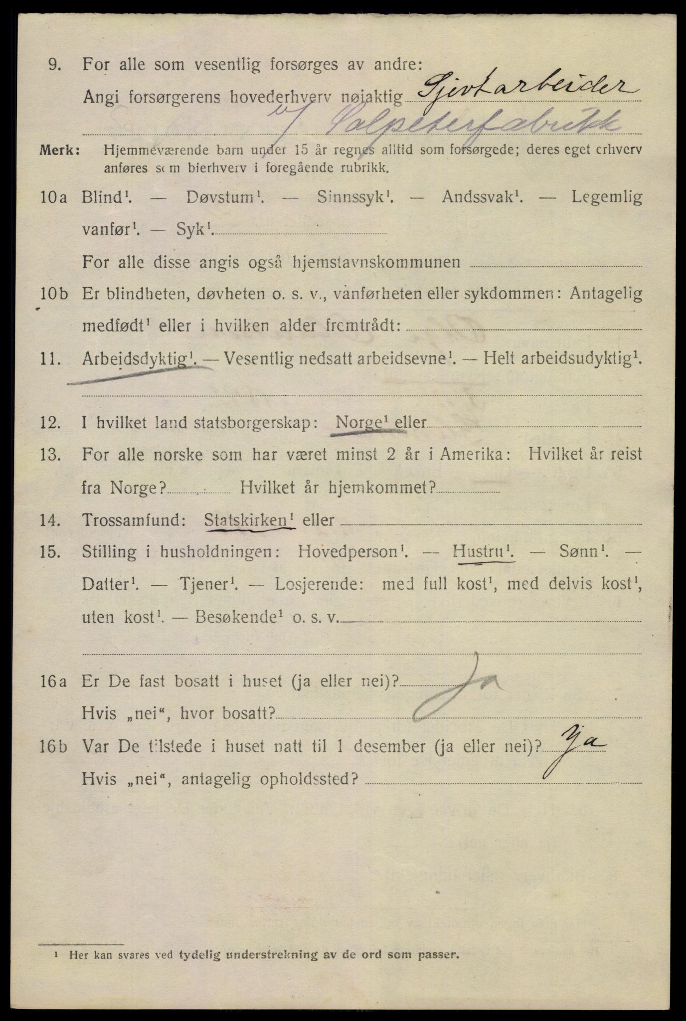 SAKO, 1920 census for Notodden, 1920, p. 8299